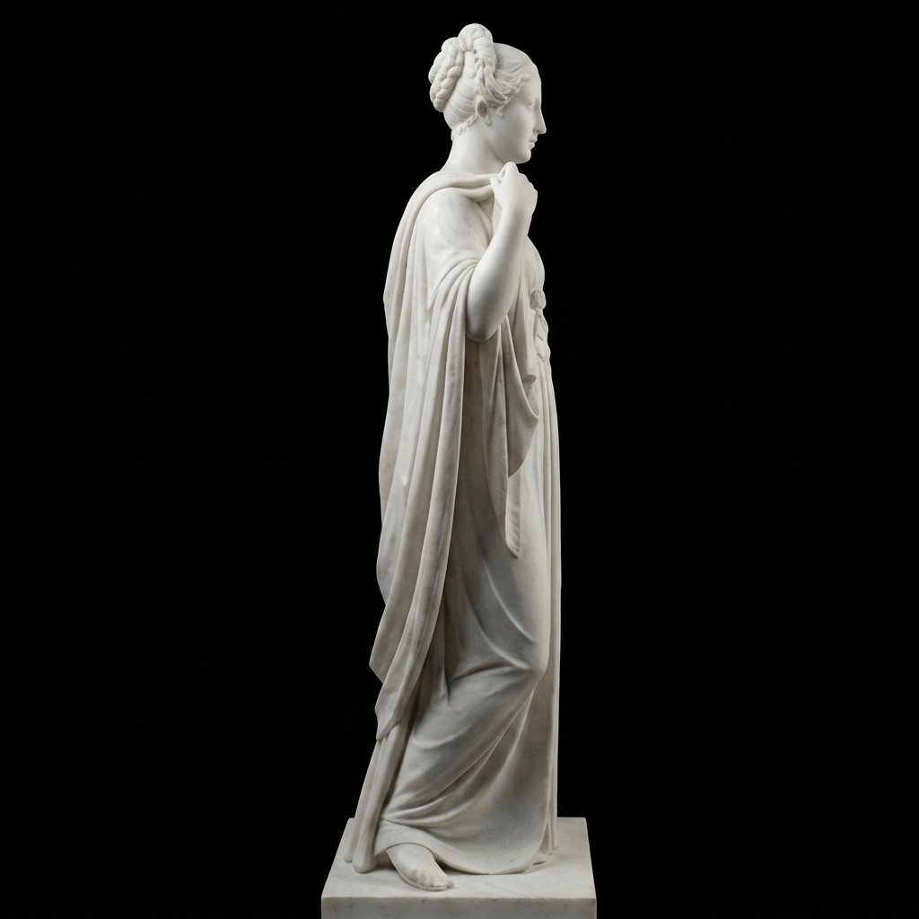 Caroline Amalie – Elegant Classical Marble Sculpture