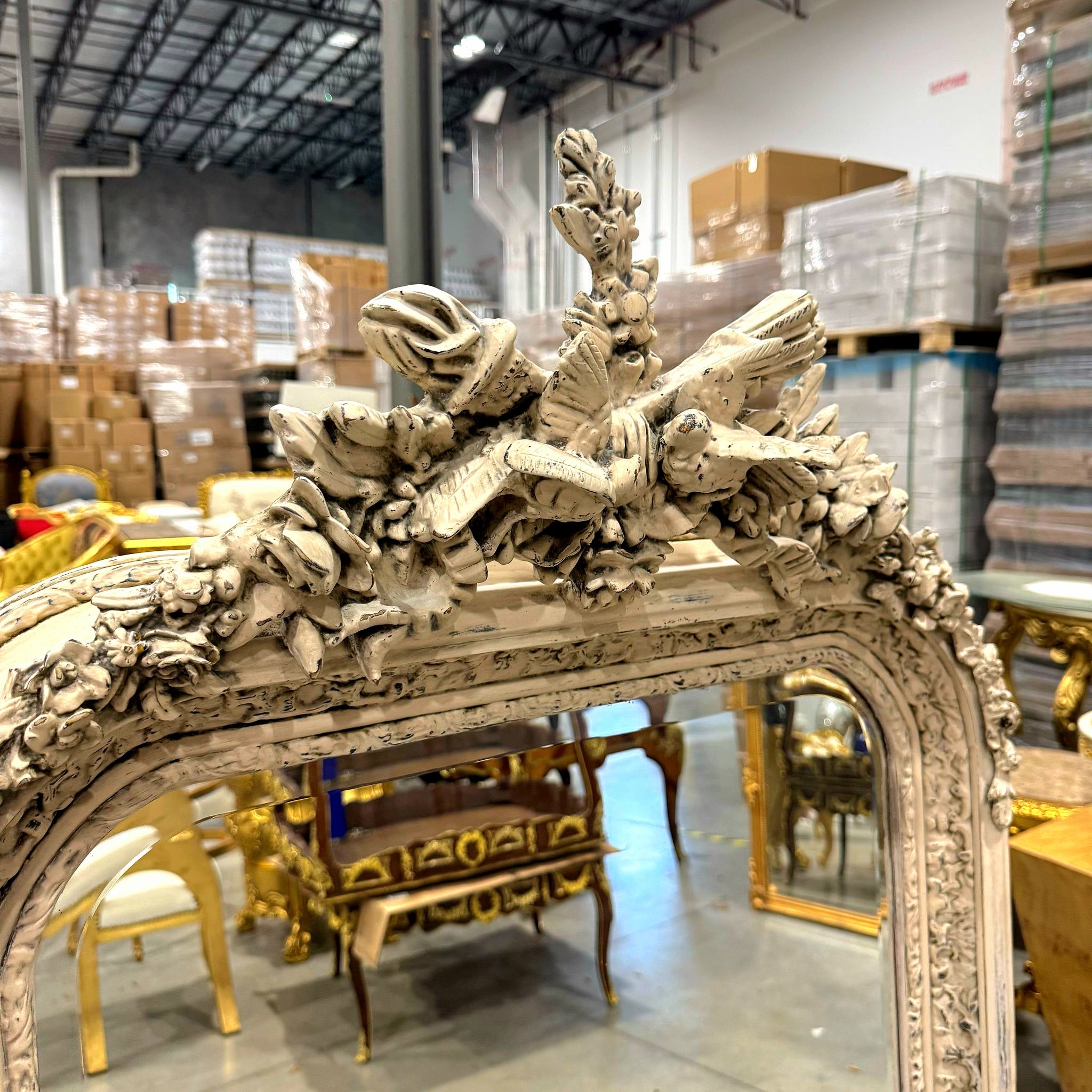 French Style Birds Floor Mirror 5 Feet Tall Home Decor Mirror