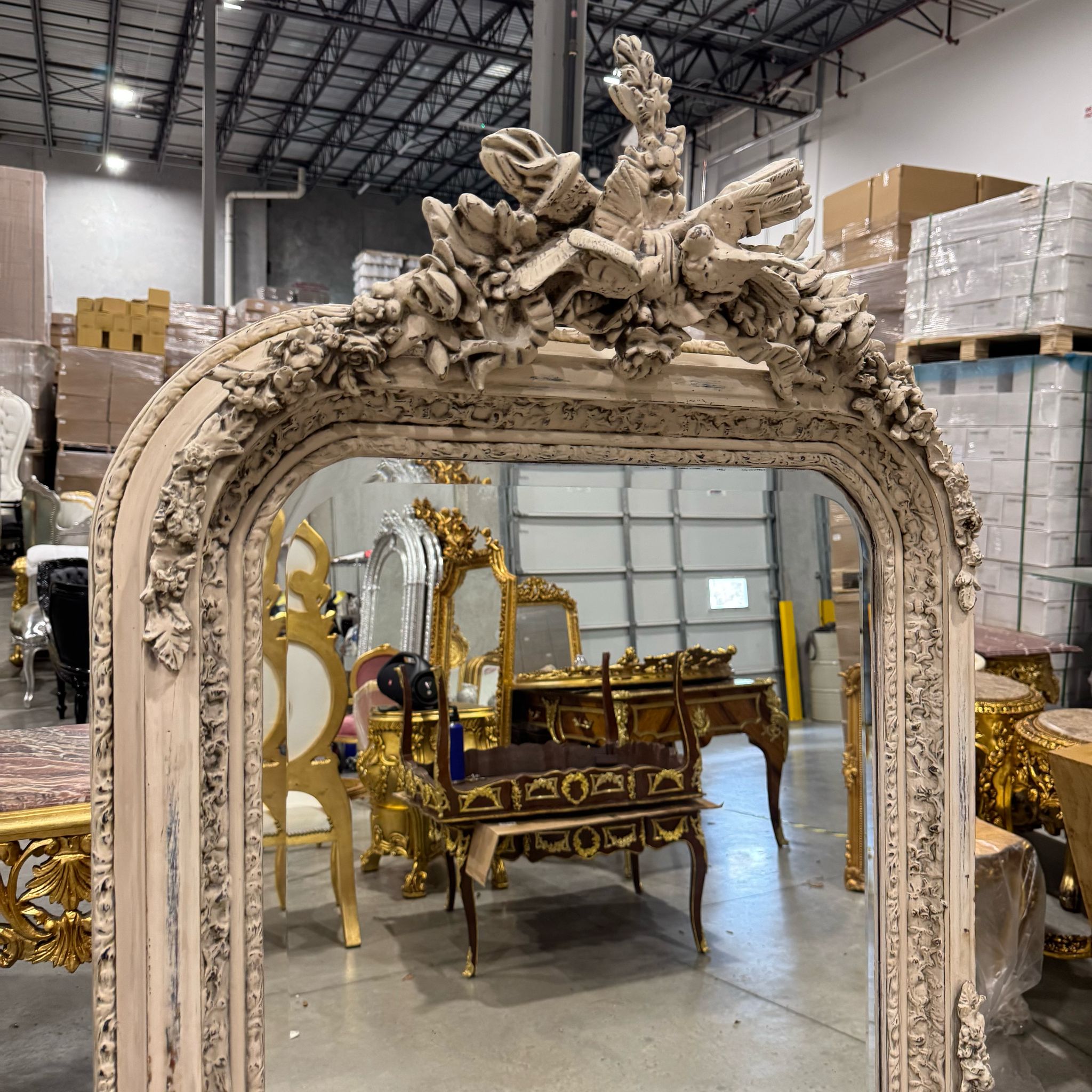 French Style Birds Floor Mirror 5 Feet Tall Home Decor Mirror