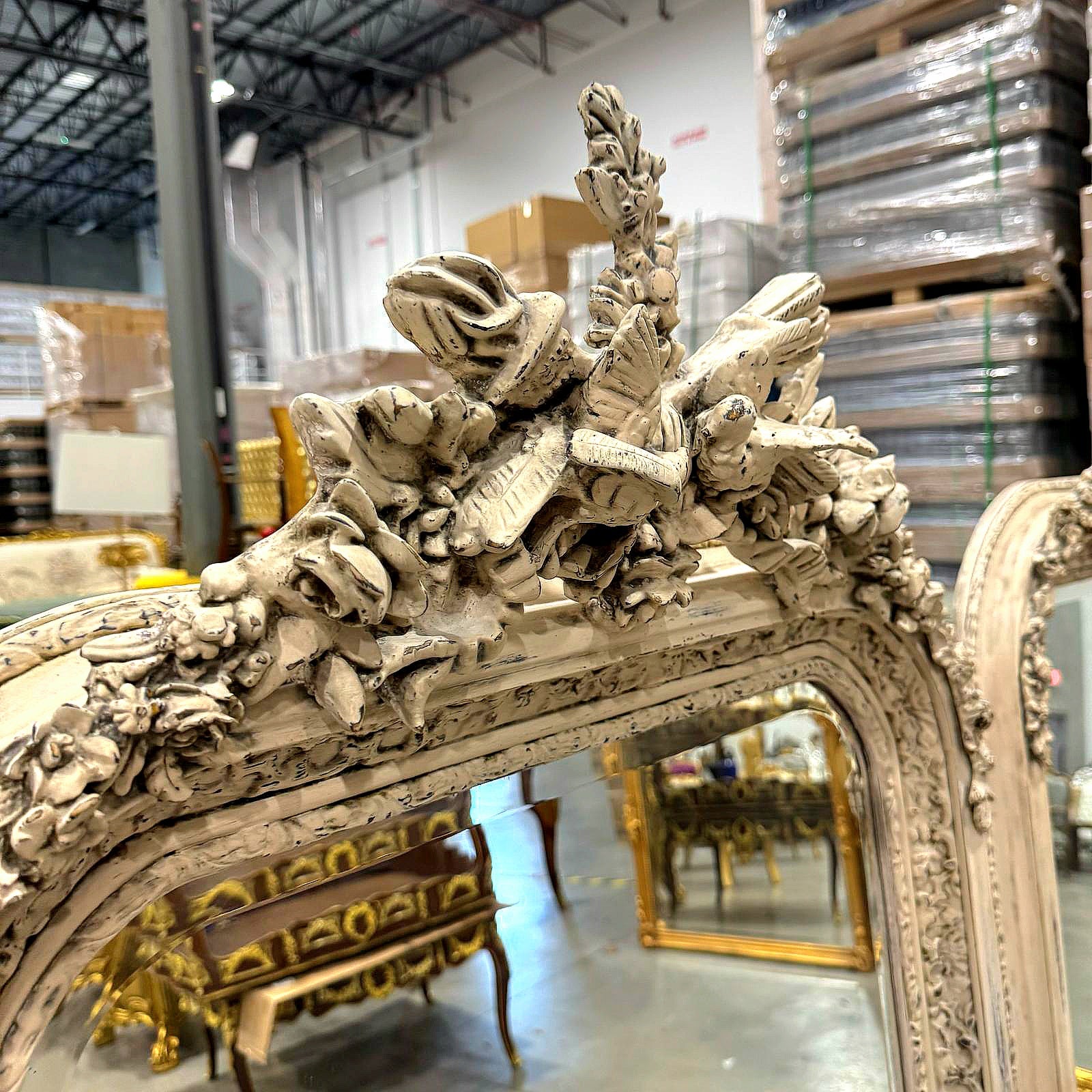 Birds Floor Mirror SET *2 mirrors* French Style 5 Feet Tall