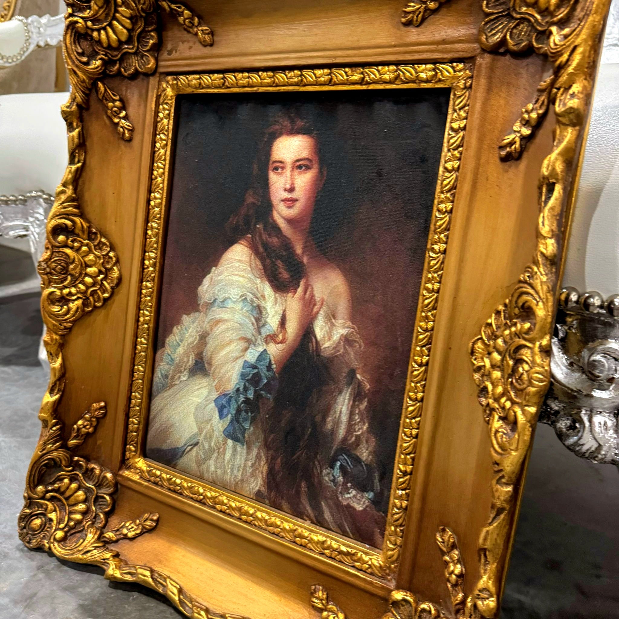 Woman Picture Wall Painting Print 35.5"H *Print on Cotton Fabric* Wall Art Print