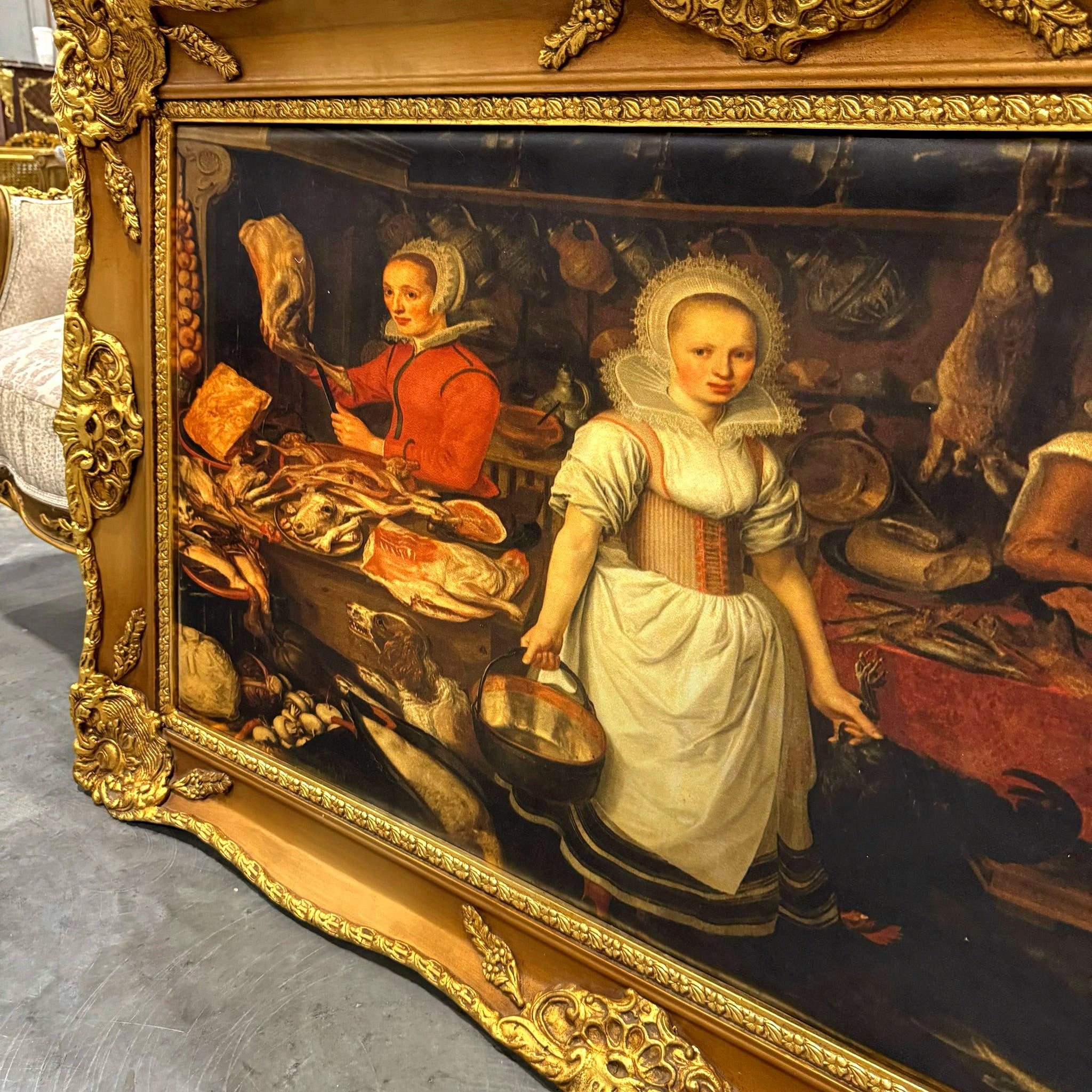 Painting Print *Print on Cotton Fabric* French Style Art Baroque Rococo Frame