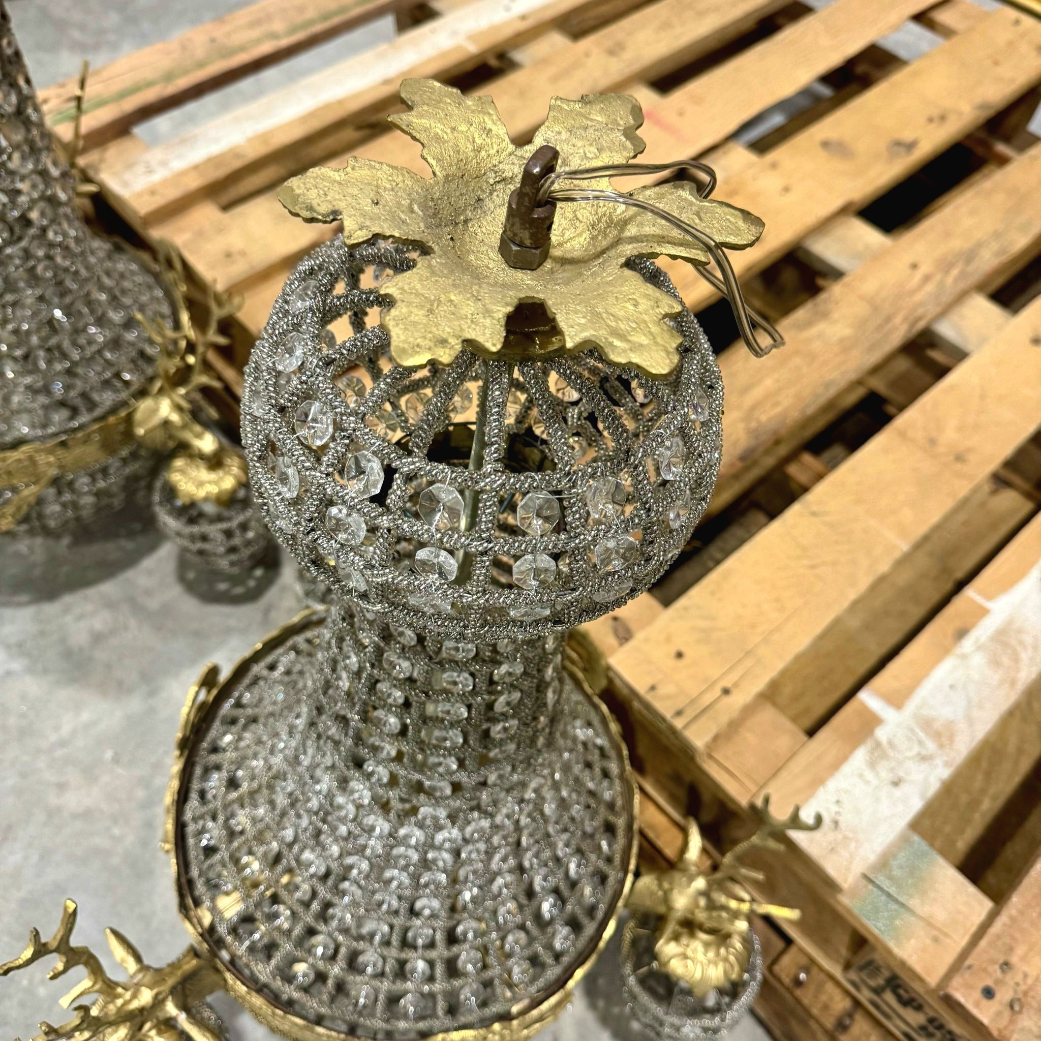 Ceiling Lights French Style Stag Chandelier *Set of 2* Bronze Crystal Lightings