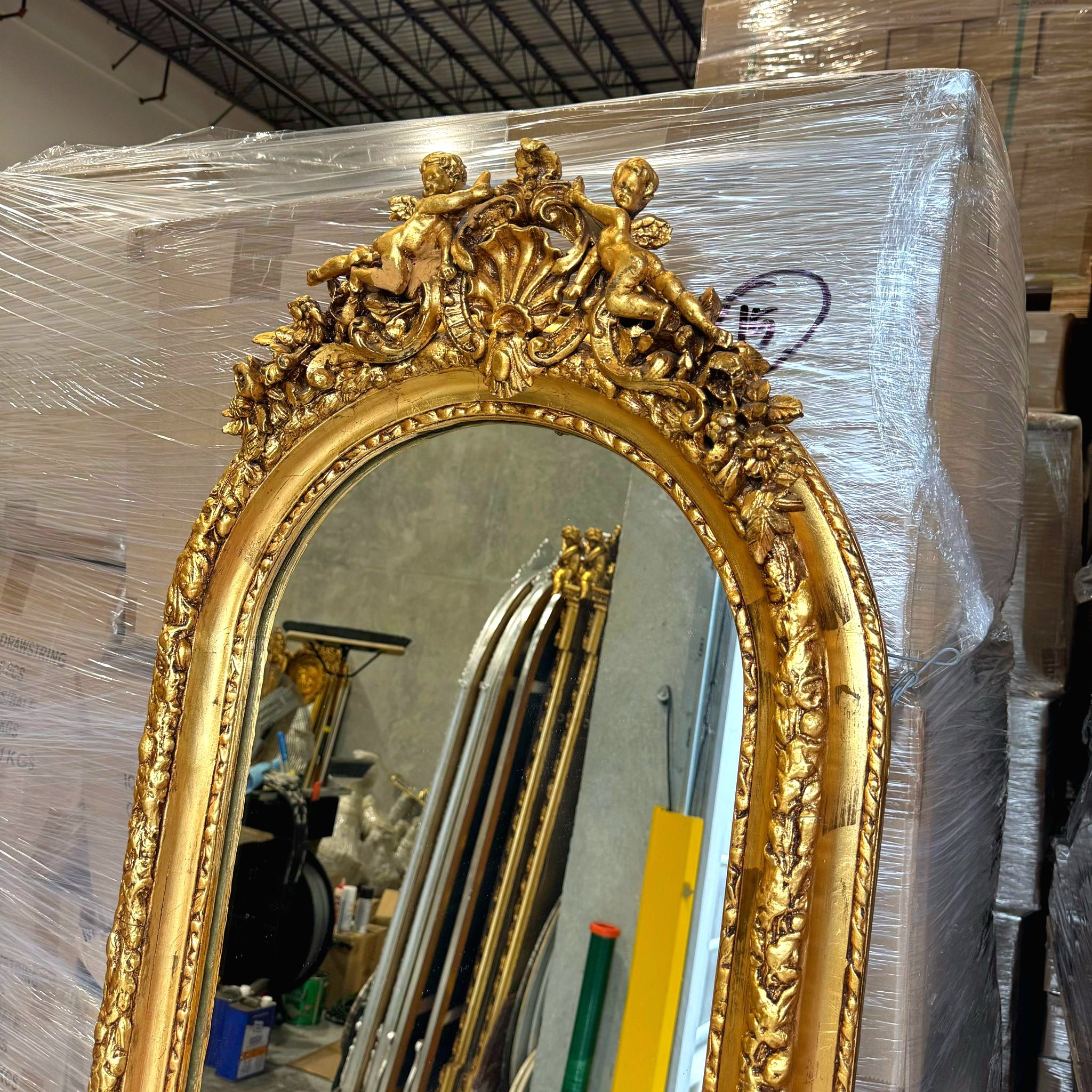French Gold Leaf Full-Length Mirror – Timeless Statement Piece