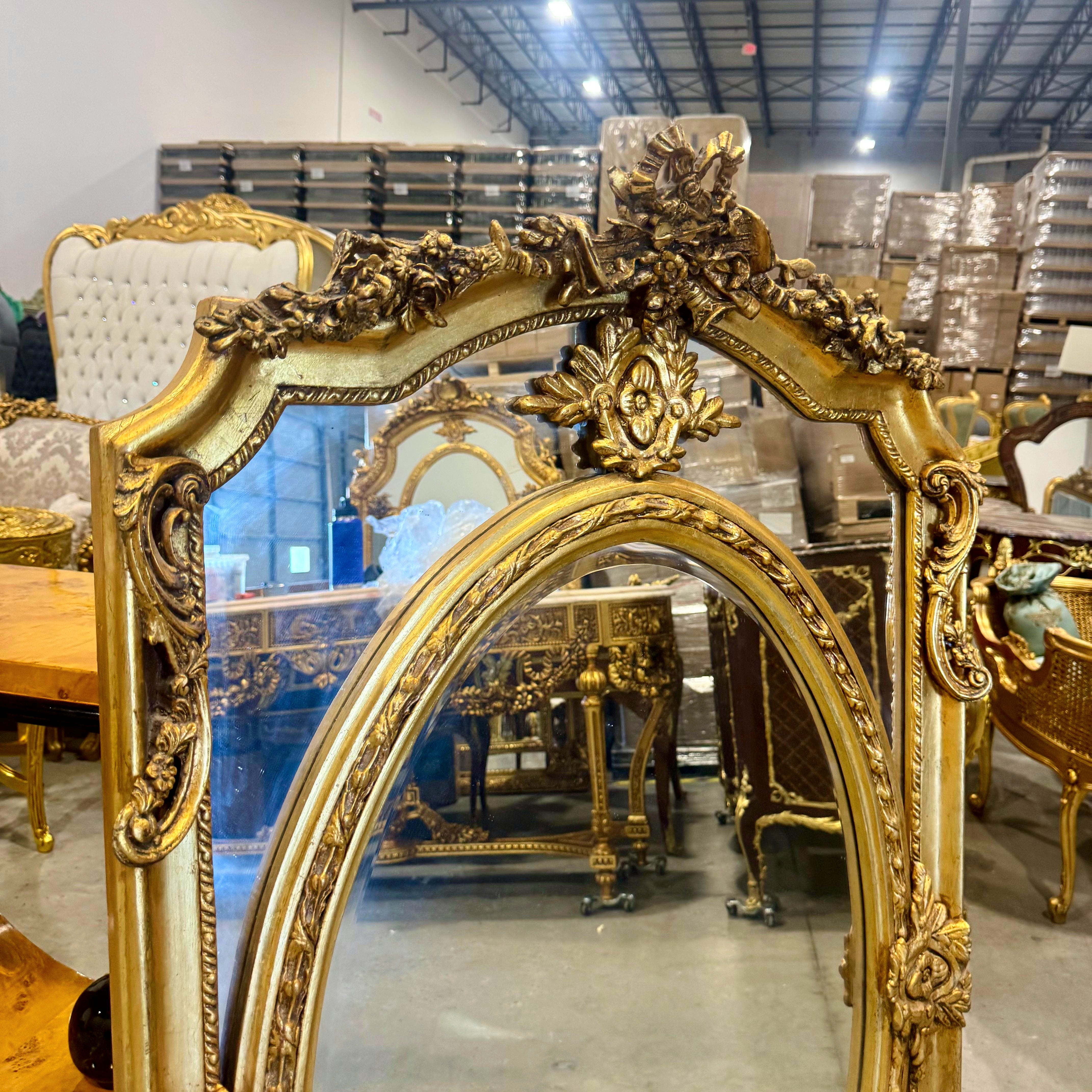 Rococo Style Gold Wall Mirror Baroque Mirror French Gold Leaf