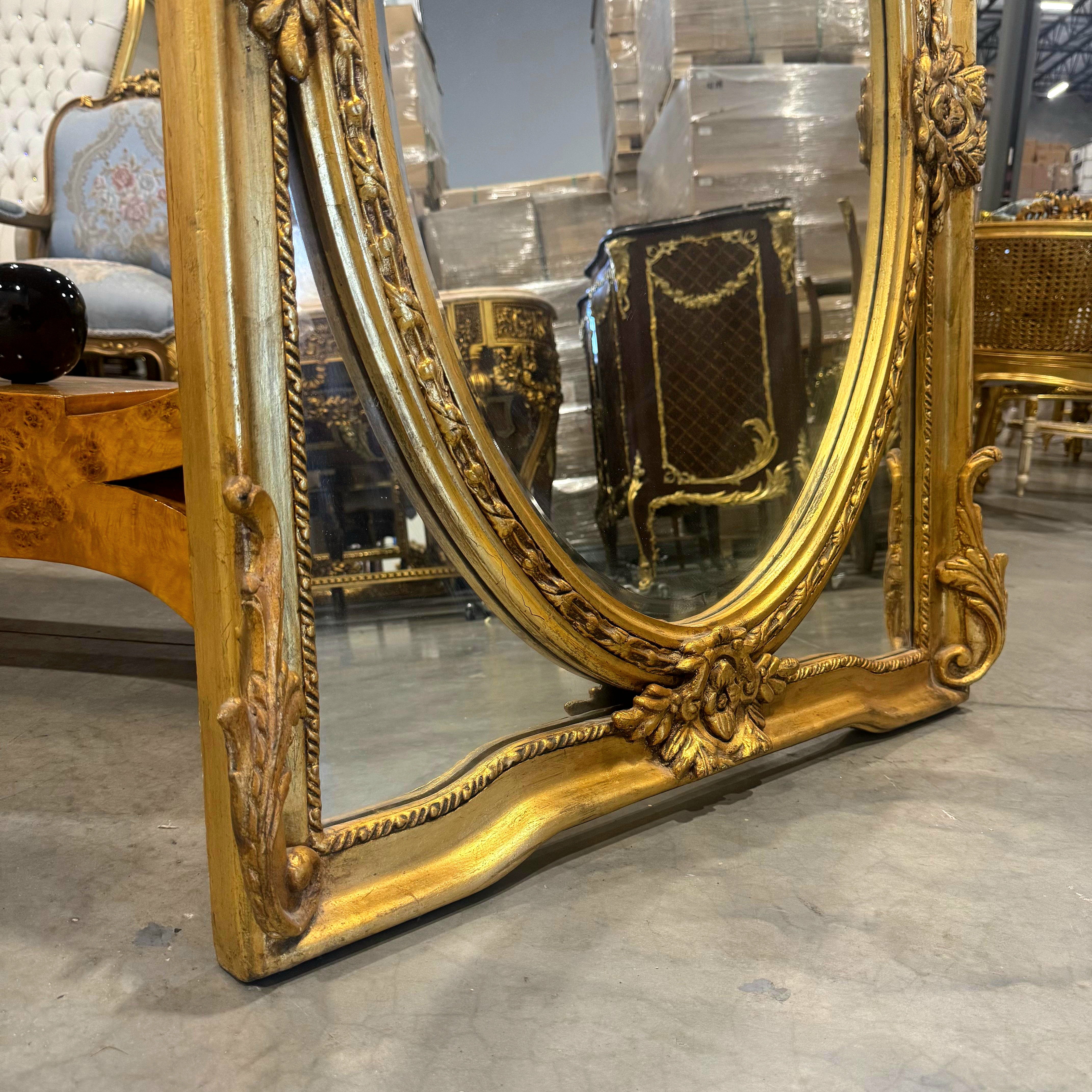 Rococo Style Gold Wall Mirror Baroque Mirror French Gold Leaf