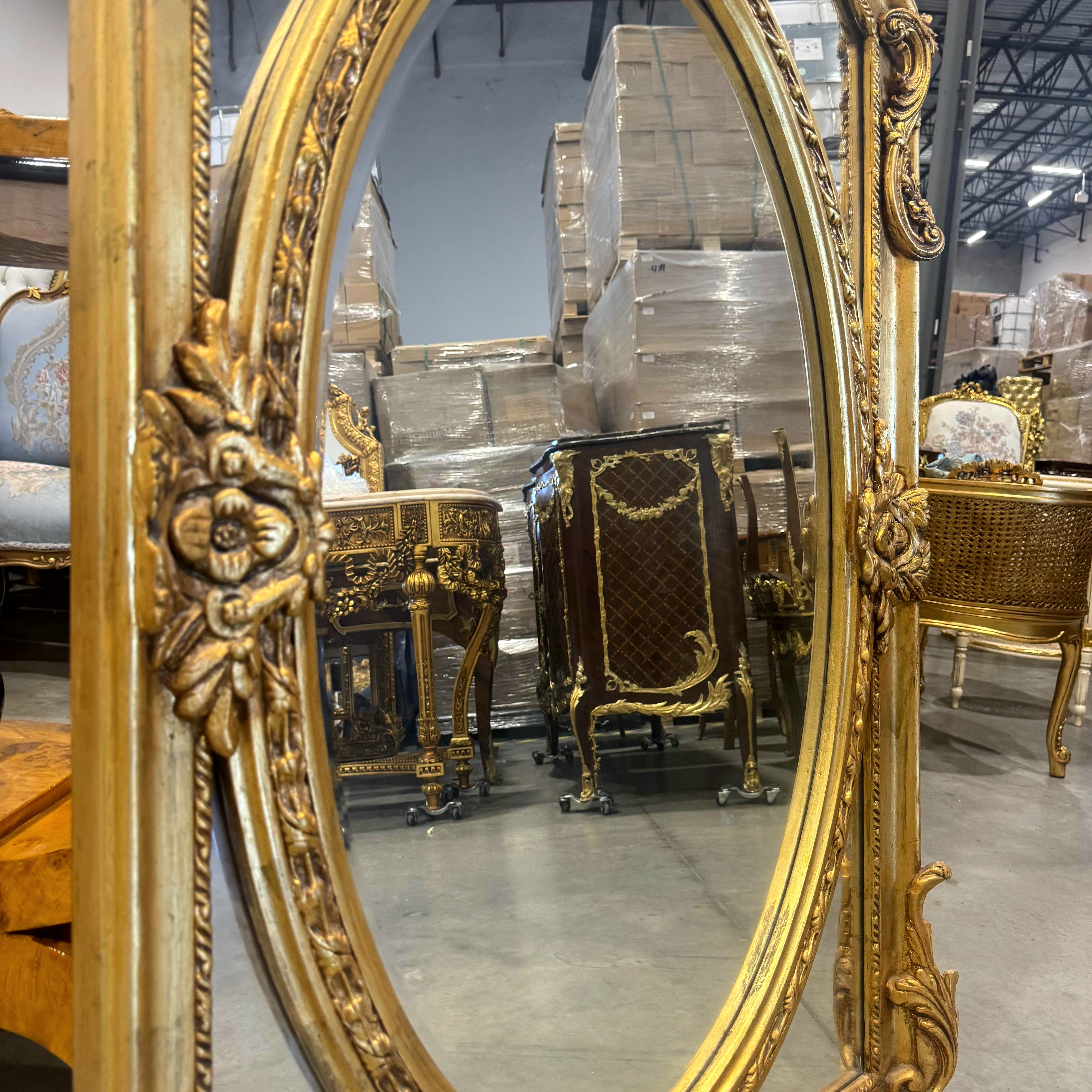Rococo Style Gold Wall Mirror Baroque Mirror French Gold Leaf
