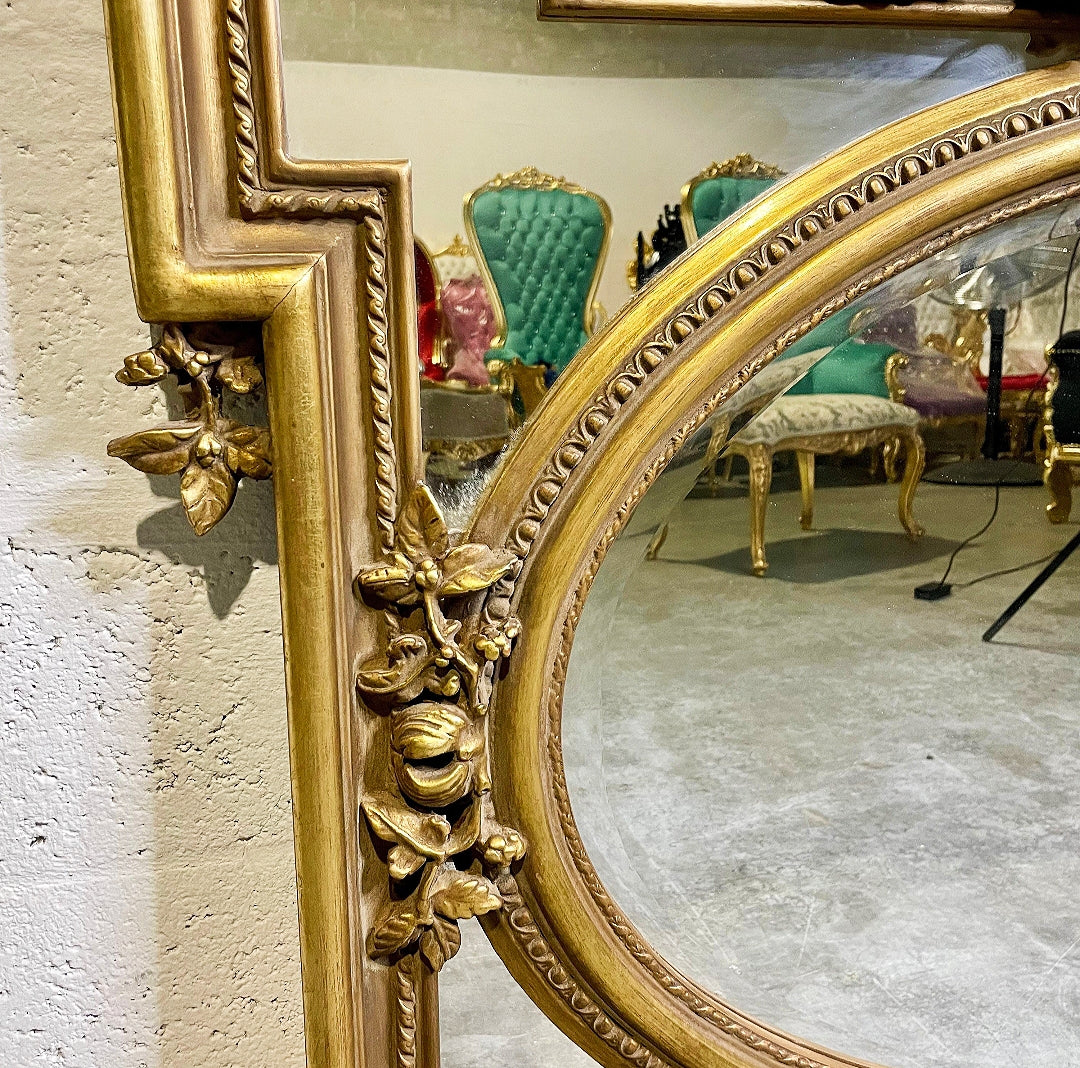 Rococo Style Gold Wall Mirror Baroque Mirror French Gold Leaf Baroque