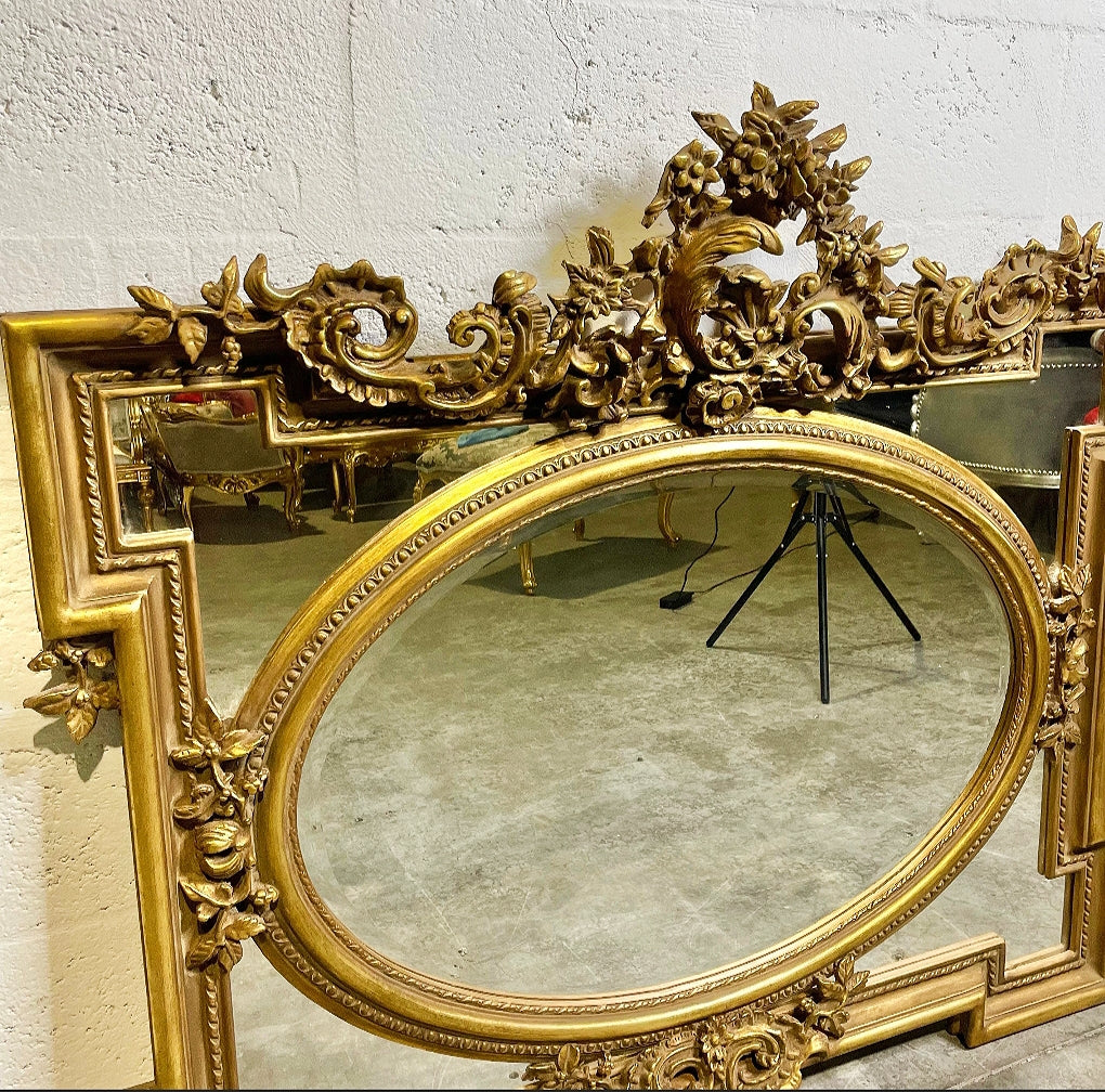 Rococo Style Gold Wall Mirror Baroque Mirror French Gold Leaf Baroque
