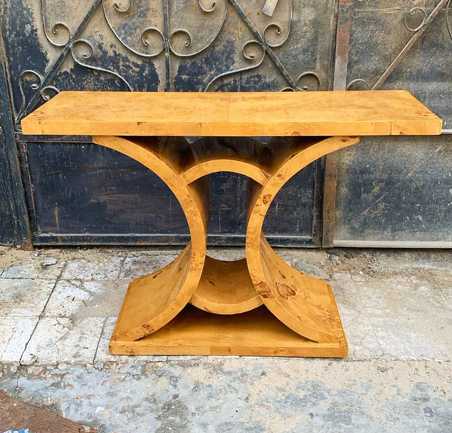 Art Deco Wall Console Table Wood Furniture