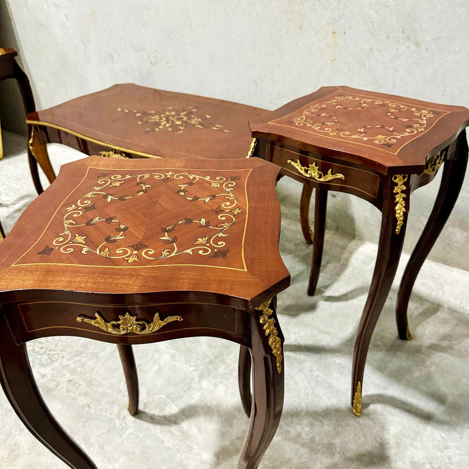 Table Set *5 Pieces* French Style Side Tables