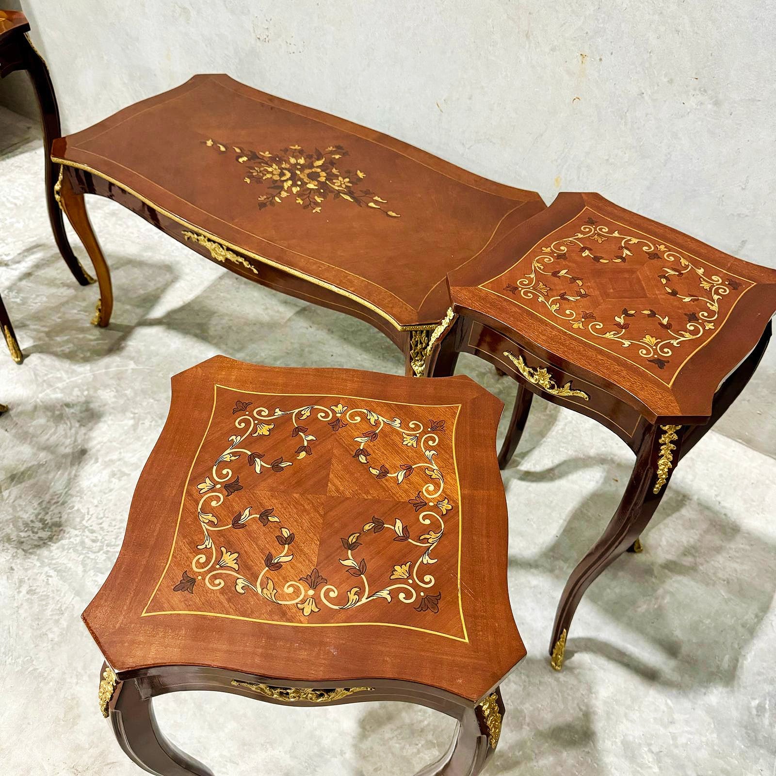 Table Set *5 Pieces* French Style Side Tables