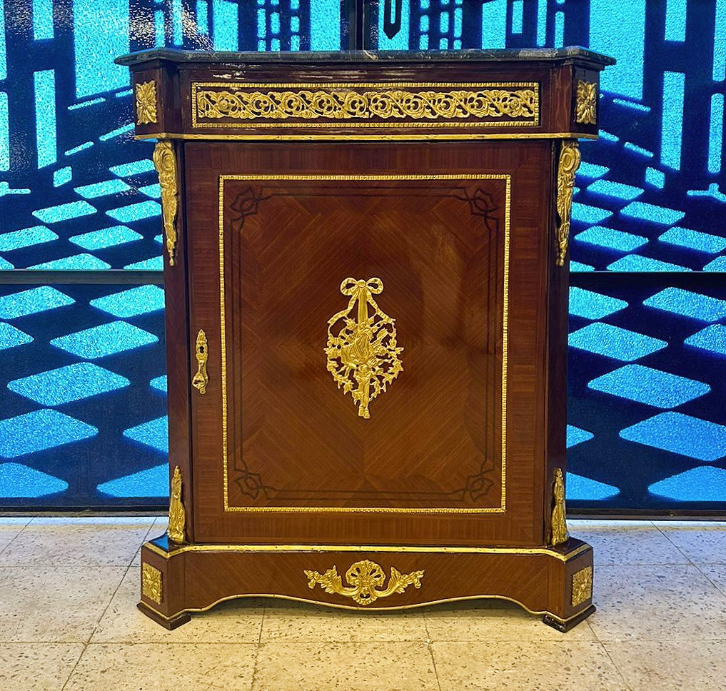 Cabinet Commode Marble topped French Louis XVI Style Furniture Interior design