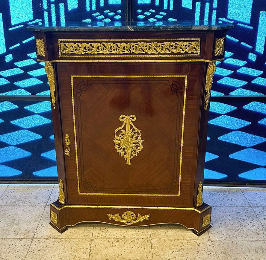 Cabinet Commode Marble topped French Louis XVI Style Furniture Interior design