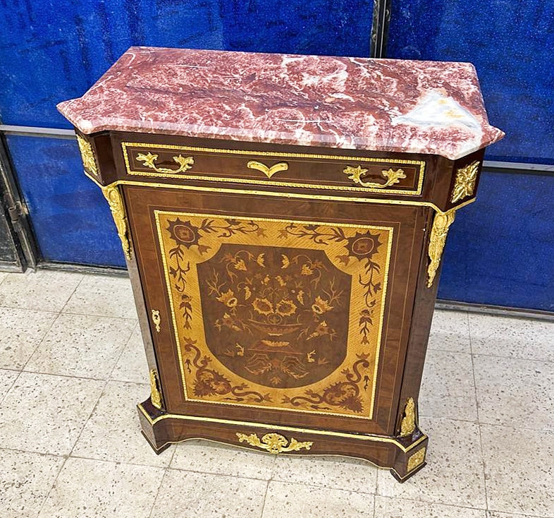 Cabinet Commode Marble topped French Louis XVI Style Furniture Interior design