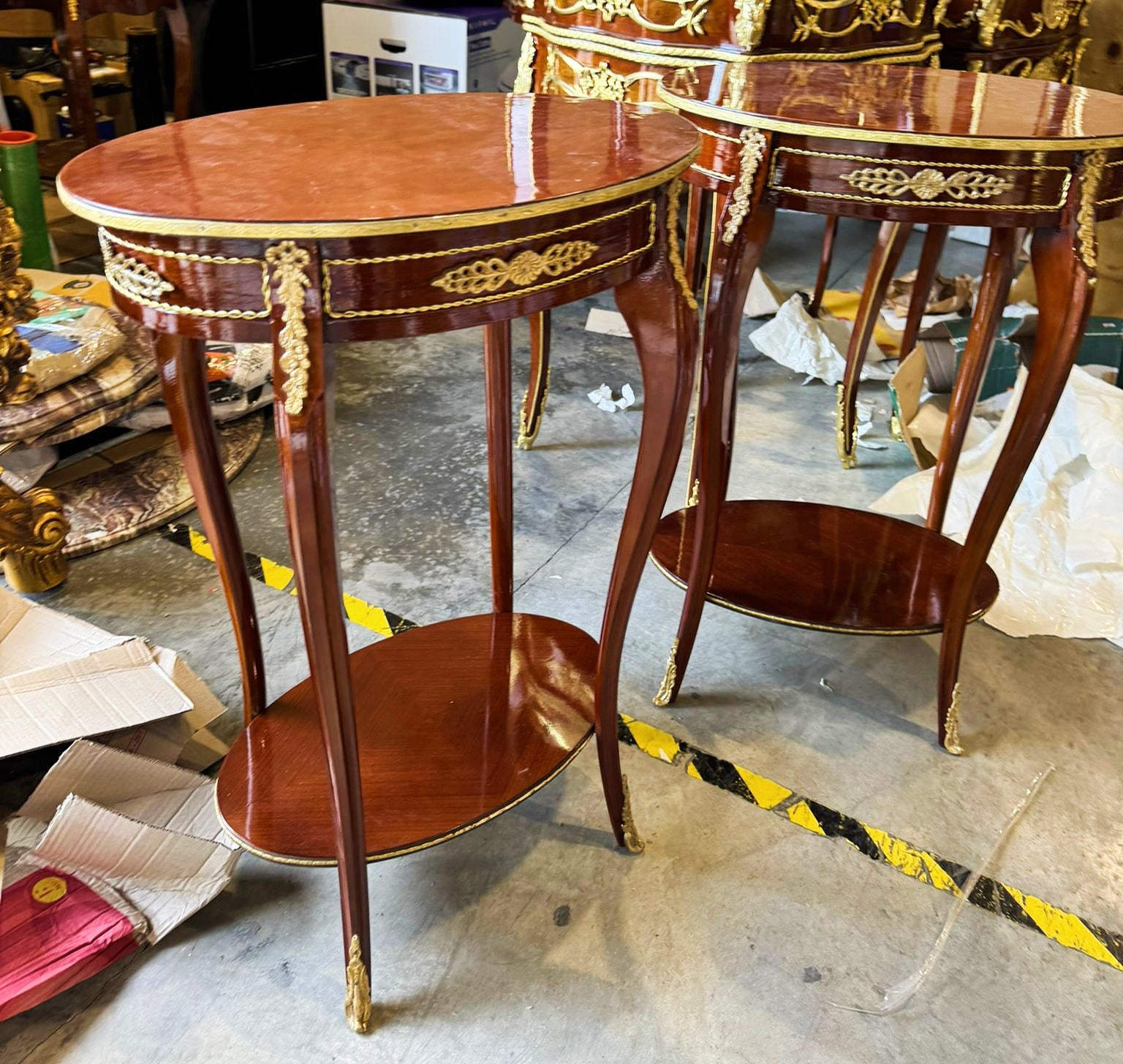 Bedside Table *Only one available* Marquetry French Side Table Louis XV Style