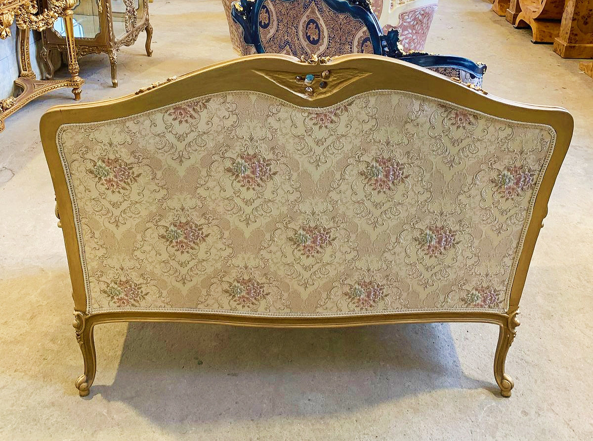 Baroque Style Beige Sofa Interior Design Gold Leaf Details French