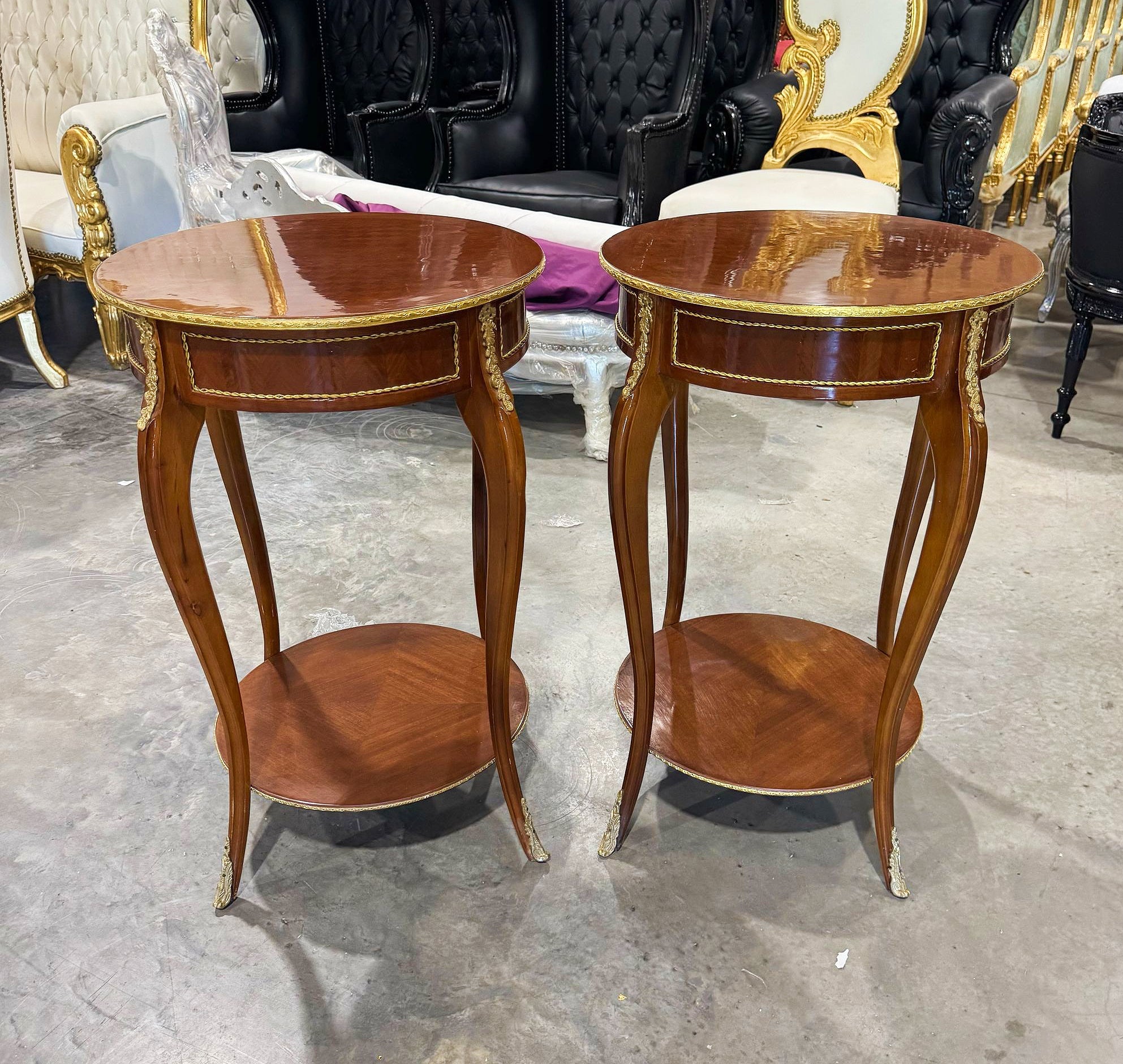 Bedside Table Side Table Marquetry French Side Table Louis XV Style Wood