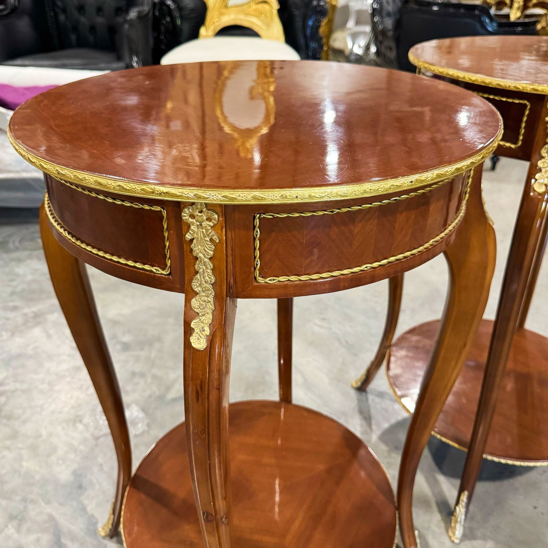 Bedside Table Side Table Marquetry French Side Table Louis XV Style Wood