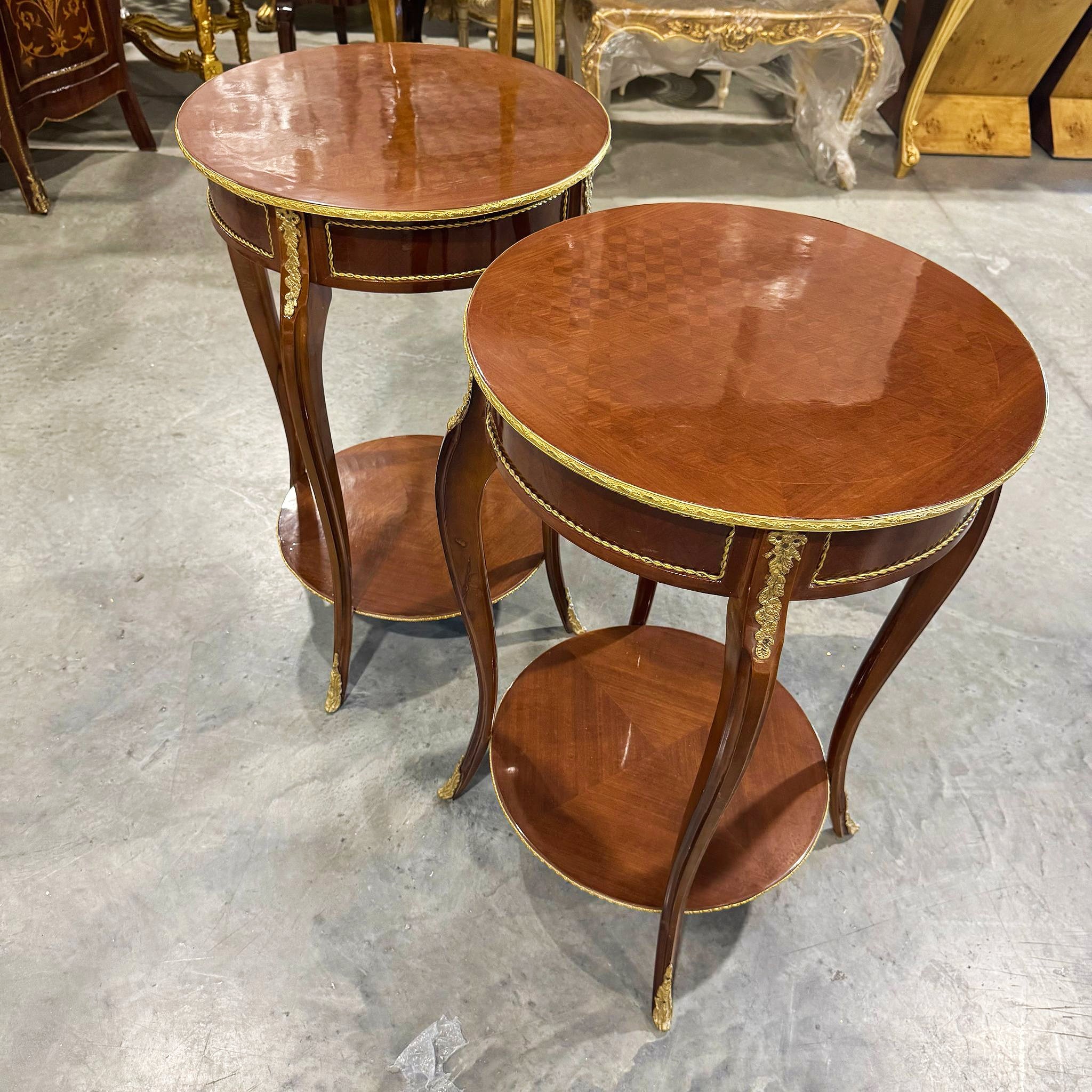 Bedside Table Side Table Marquetry French Side Table Louis XV Style Wood