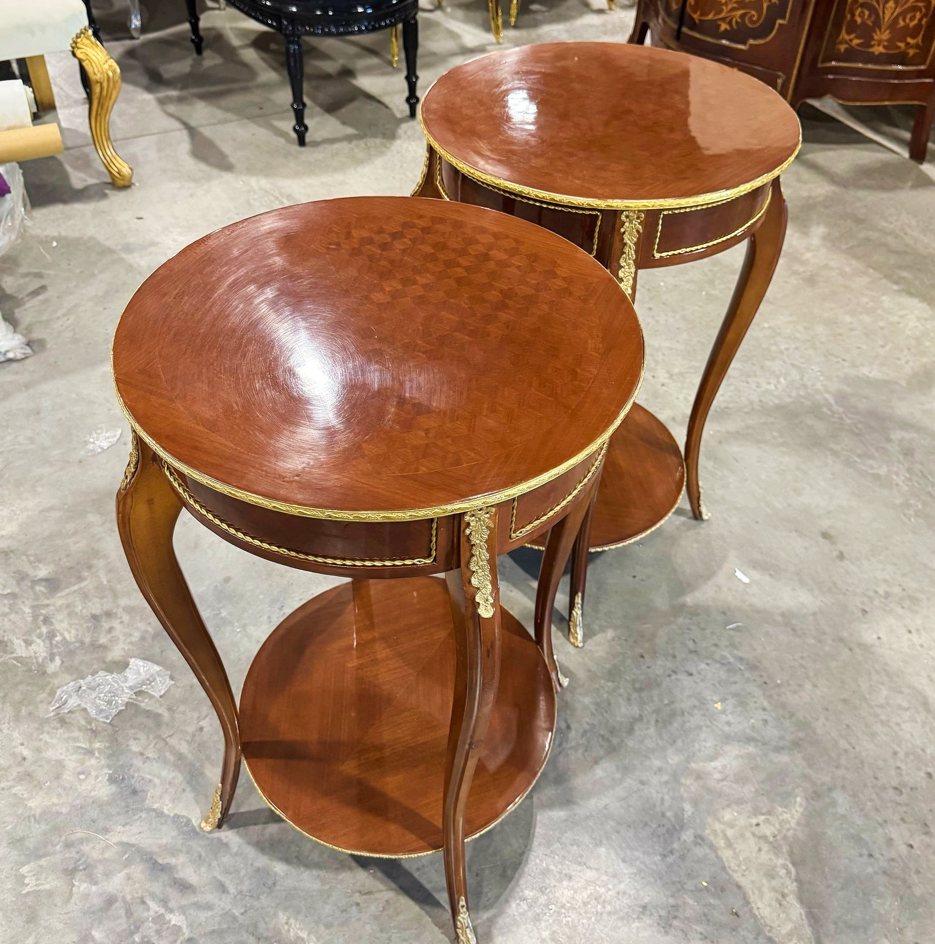 Bedside Table Side Table Marquetry French Side Table Louis XV Style Wood