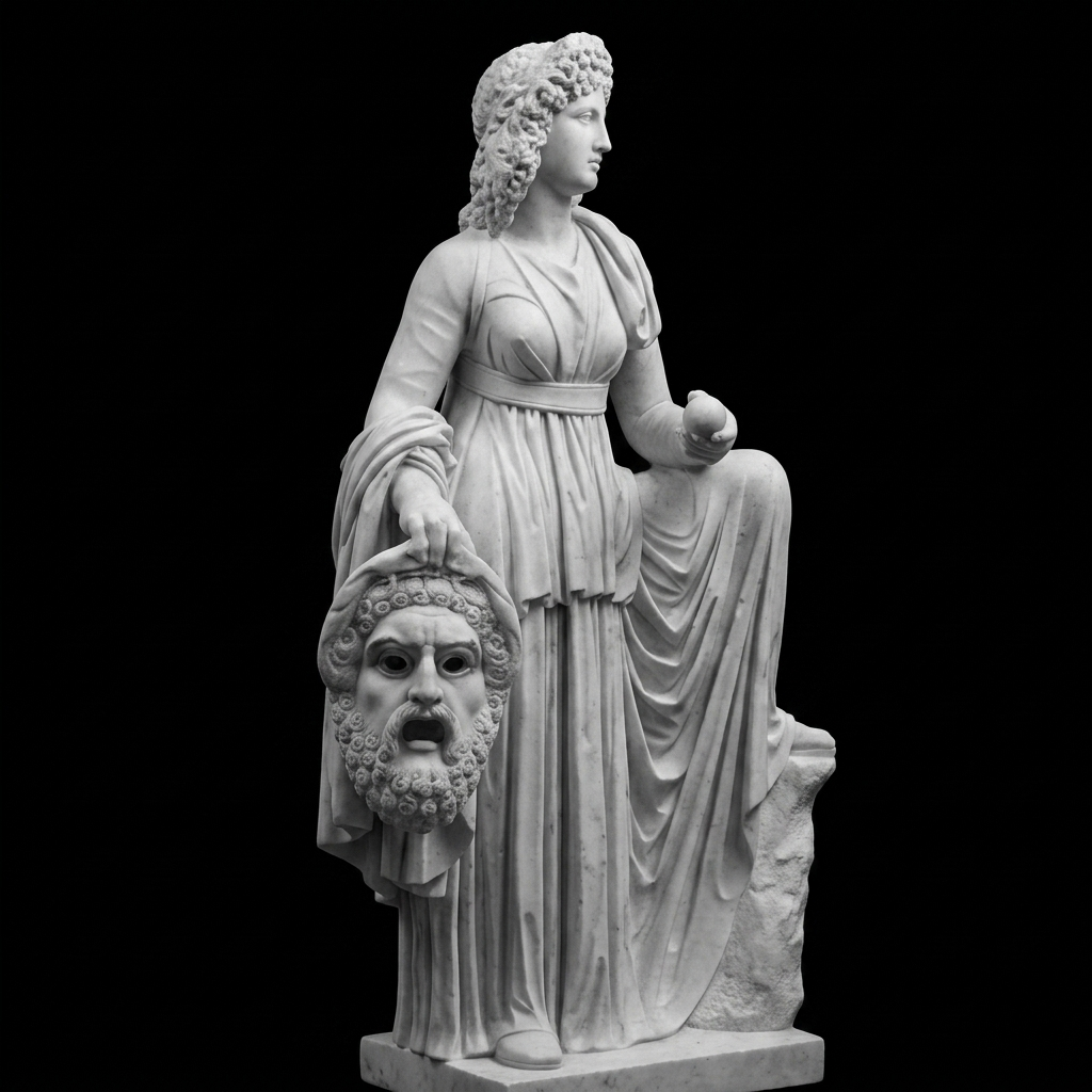 Melpomene – Classical Marble Muse Sculpture
