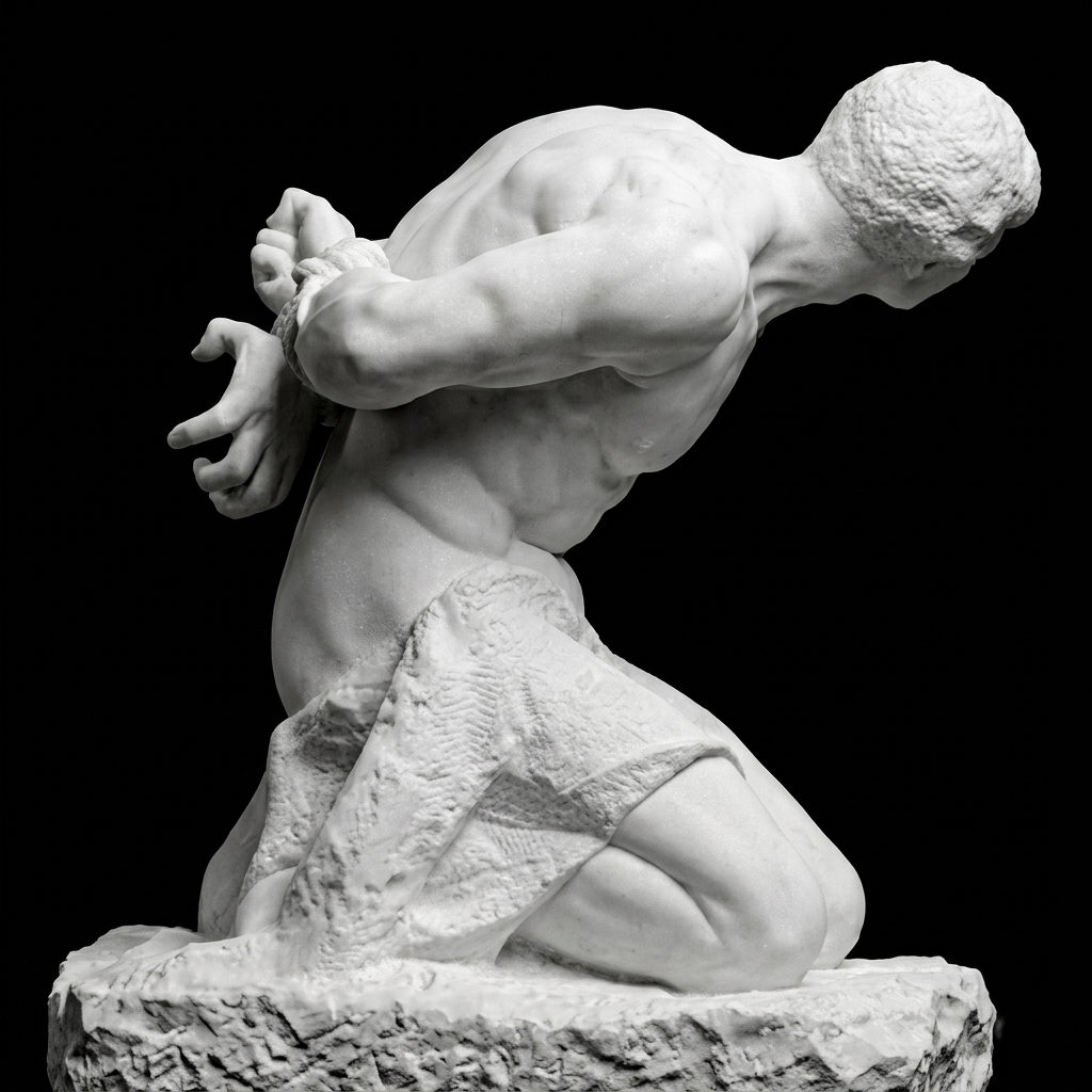The Slave – Dramatic Classical Marble Sculpture