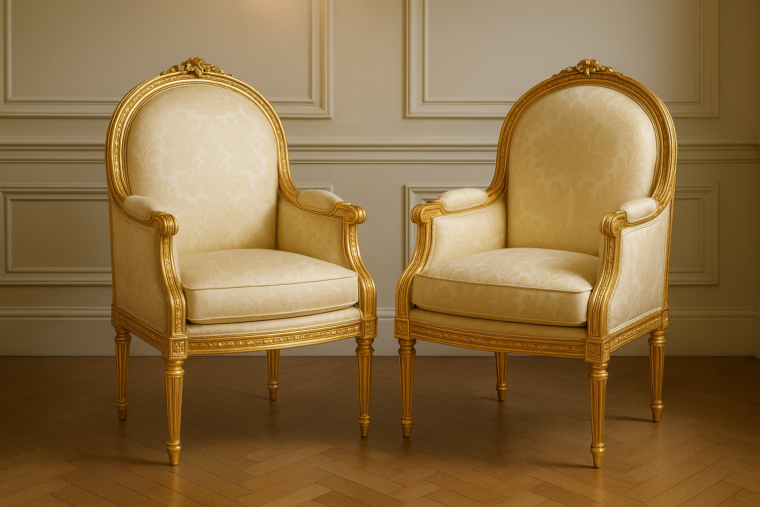 make them with gold leaf and bergere keep background