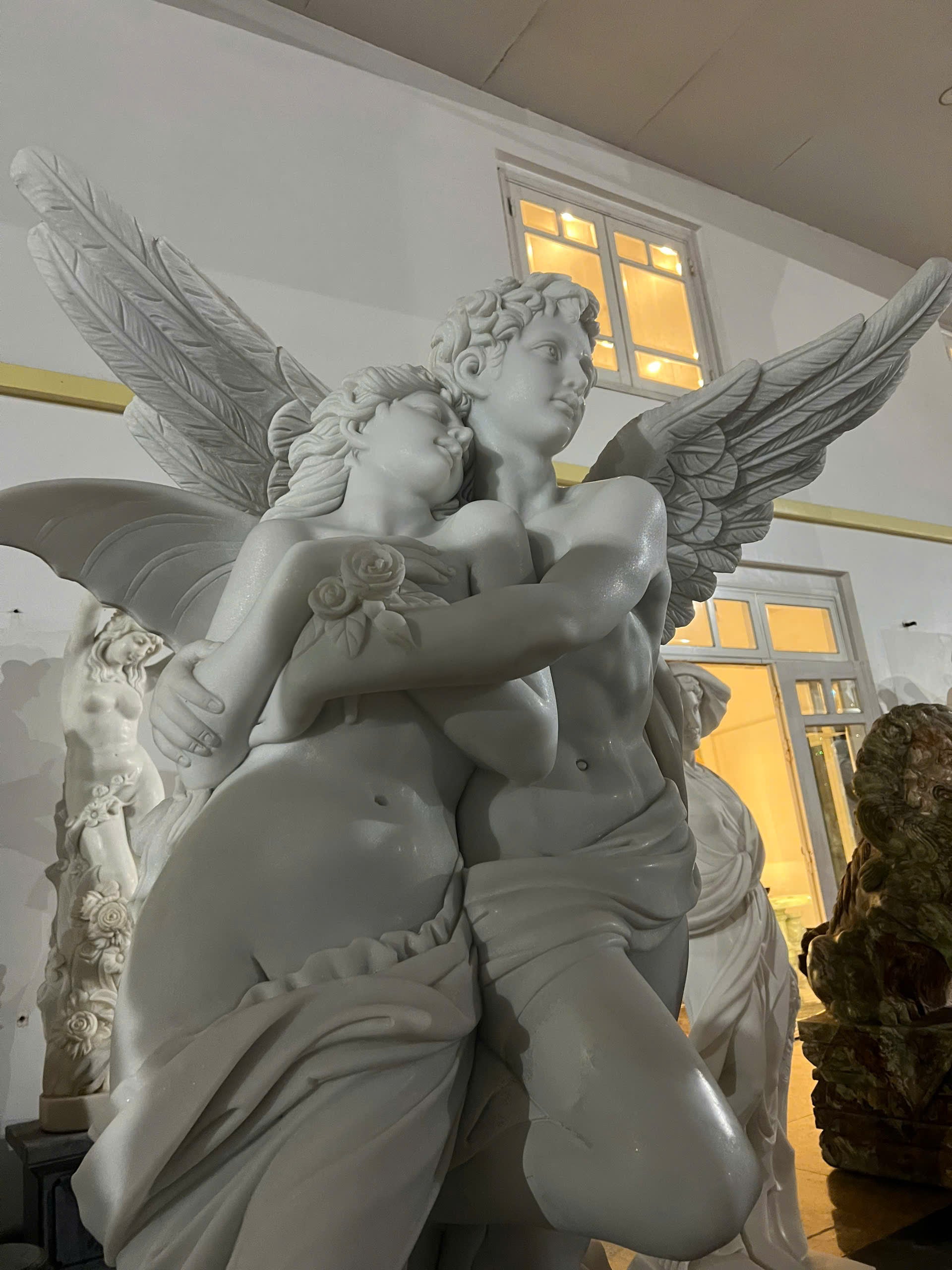 Cupid & Psyche – Romantic Classical Marble Sculpture