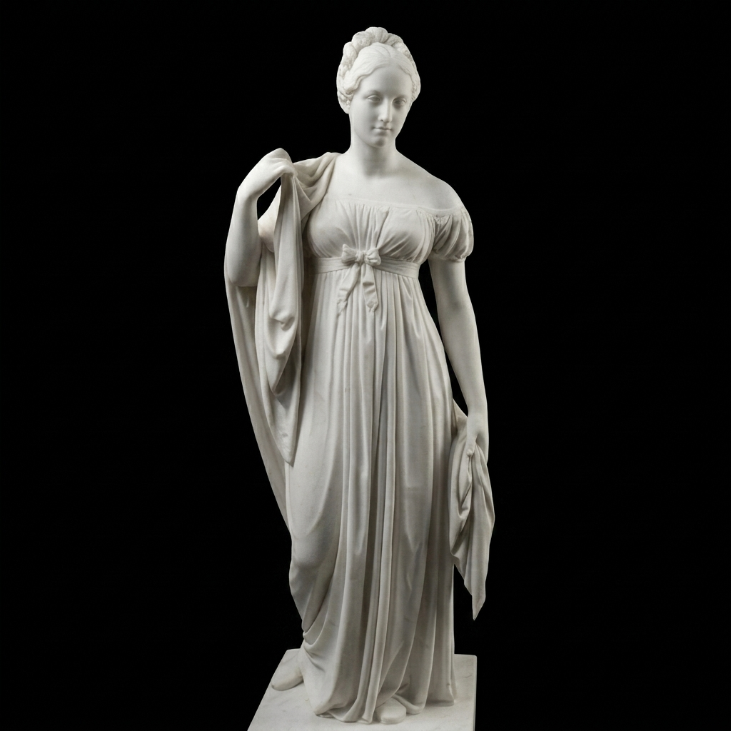 Caroline Amalie – Elegant Classical Marble Sculpture