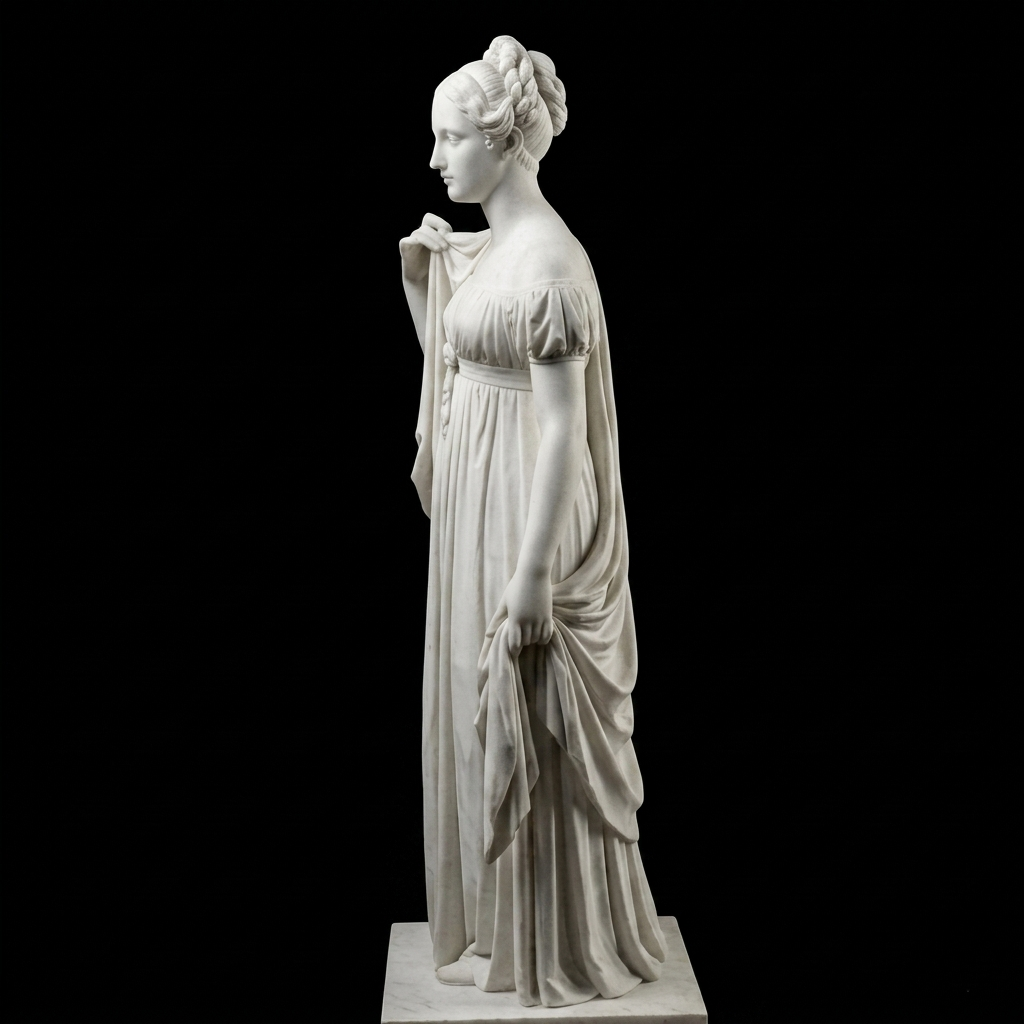 Caroline Amalie – Elegant Classical Marble Sculpture