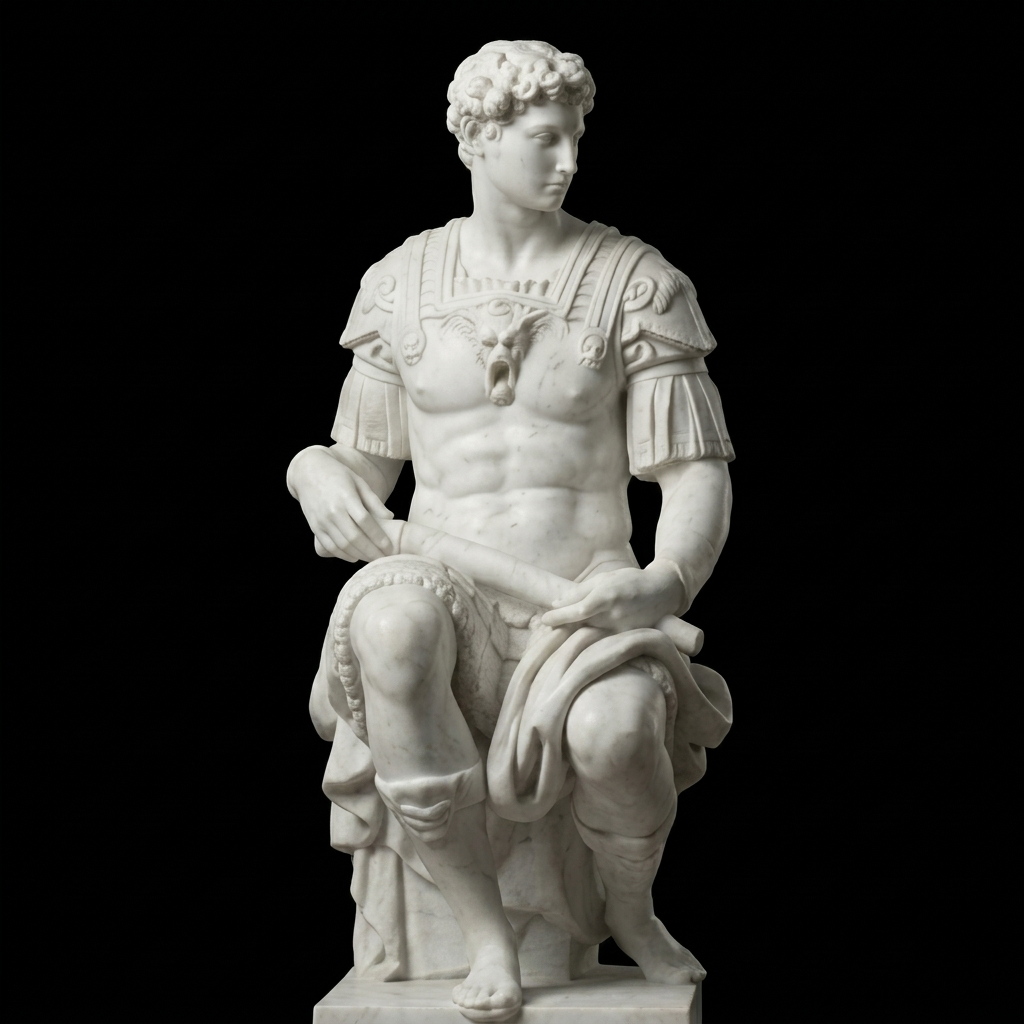 Giuliano de' Medici, Duke of Nemours – Marble Renaissance Sculpture