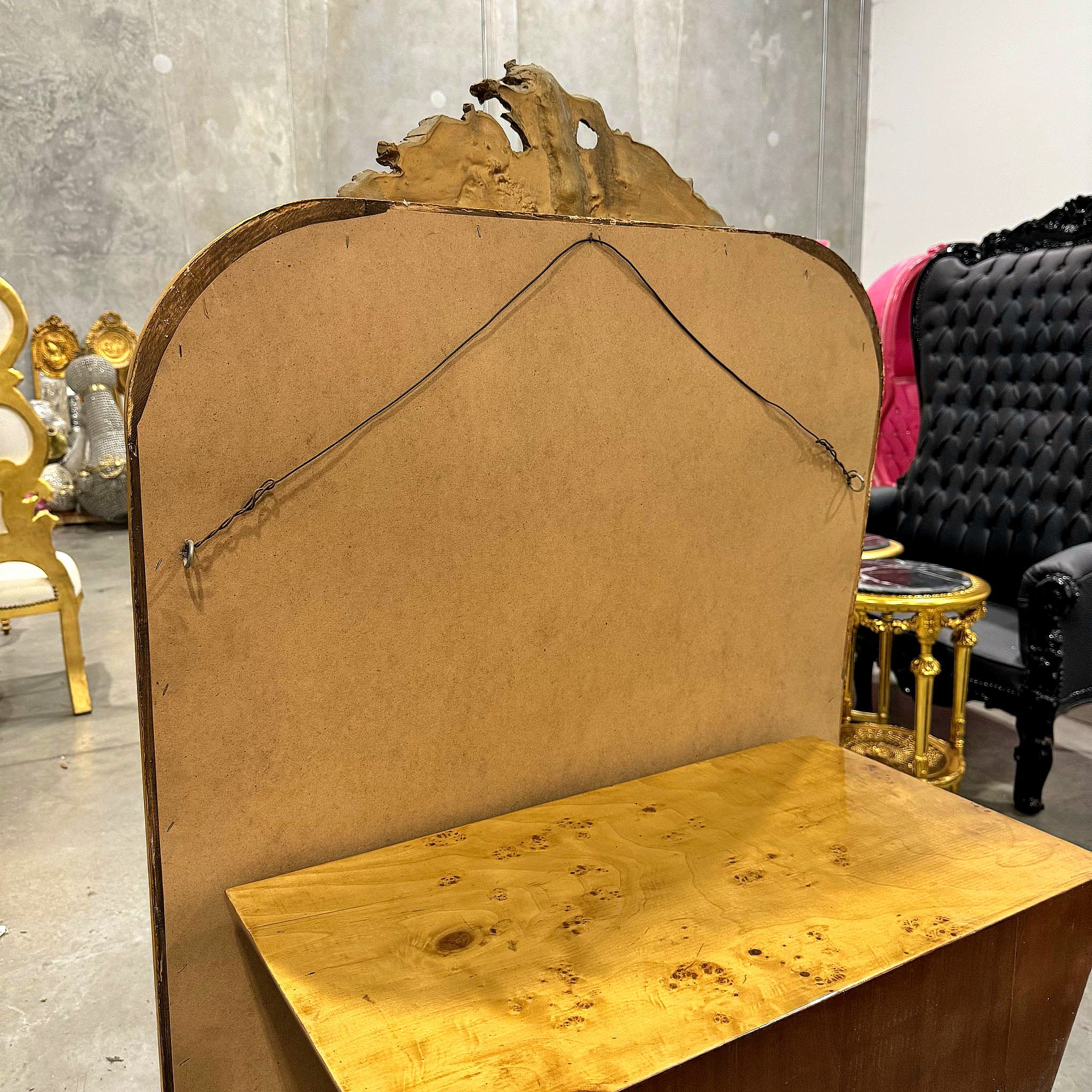 French Style Gold Wall Floor Mirror 5 Feet Tall Gold Leaf