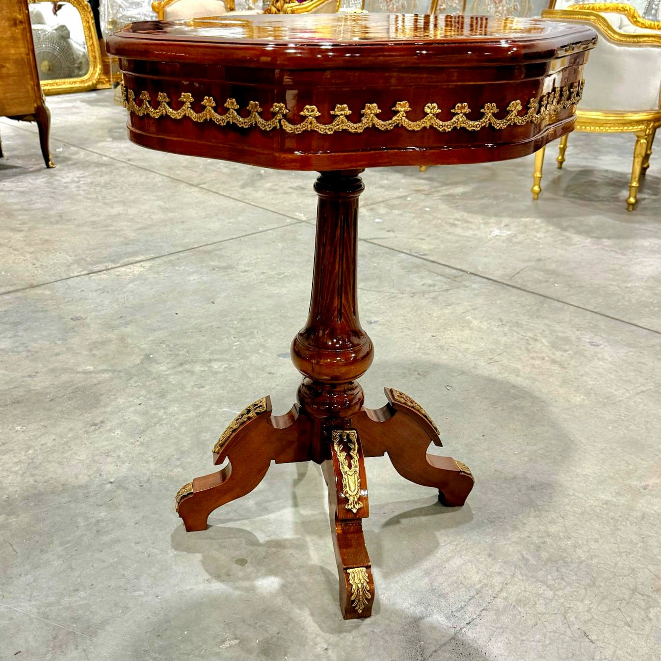 Bedside Table *Only one available* Marquetry French Side Table Louis XV Style