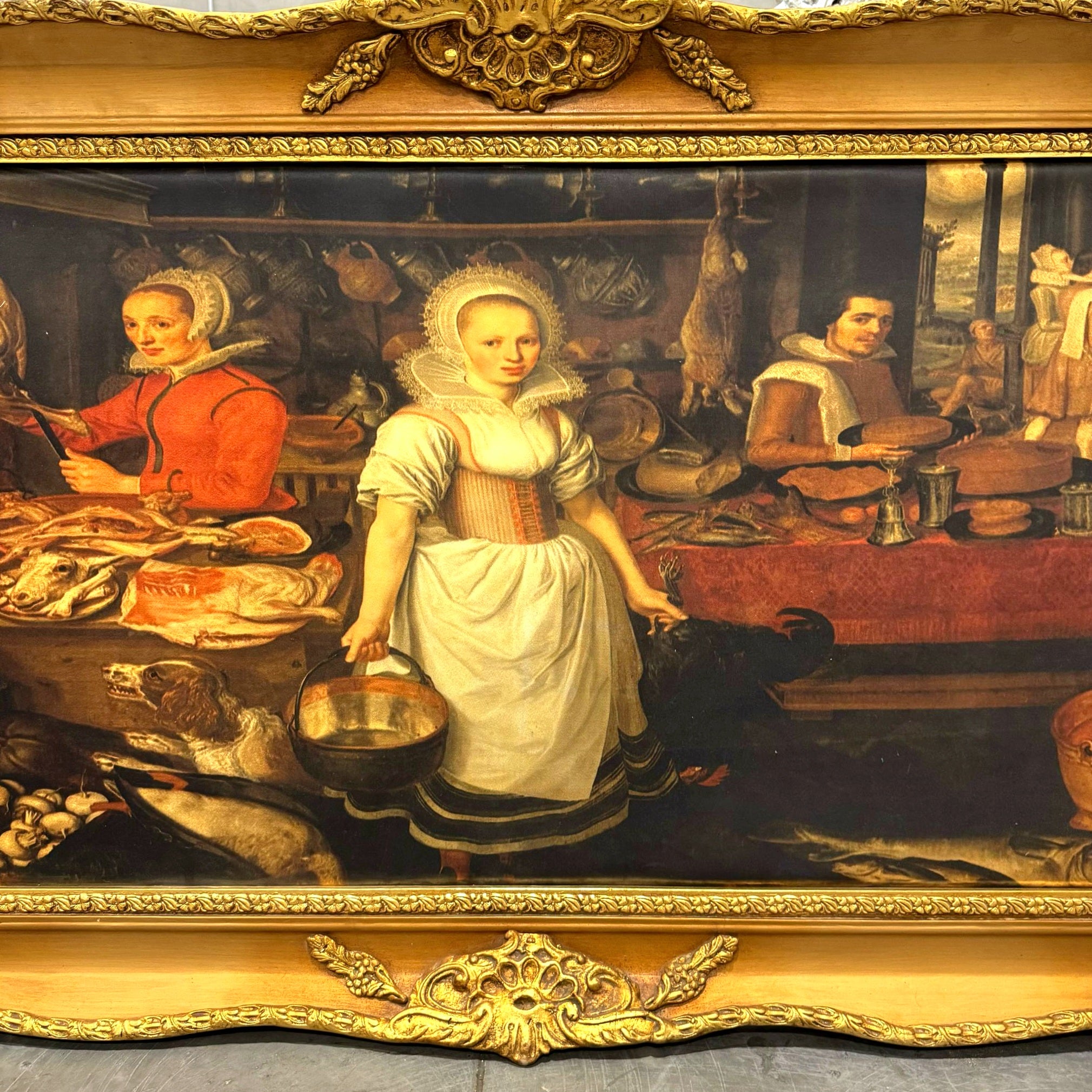 Painting Print *Print on Cotton Fabric* French Style Art Baroque Rococo Frame