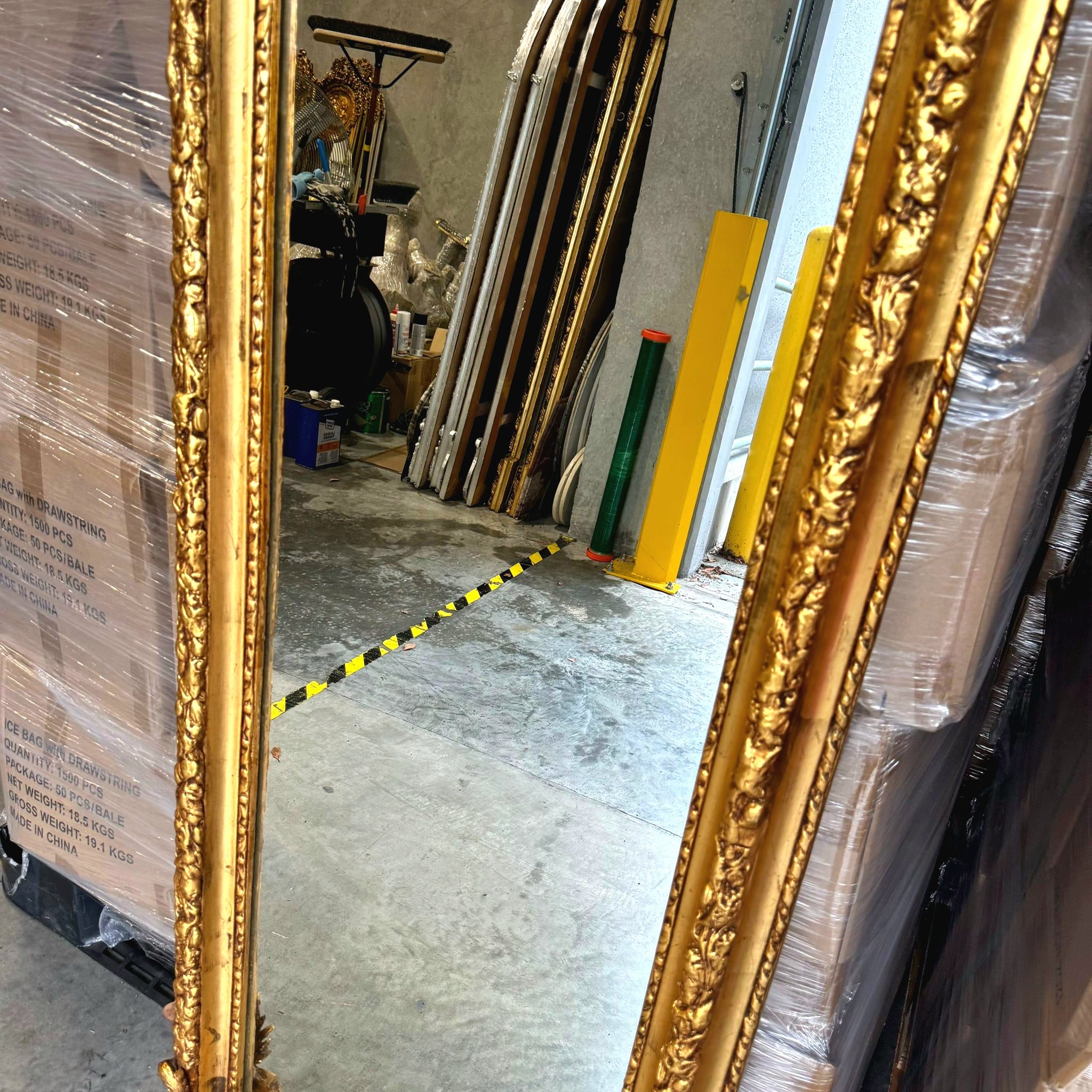 French Gold Leaf Full-Length Mirror – Timeless Statement Piece