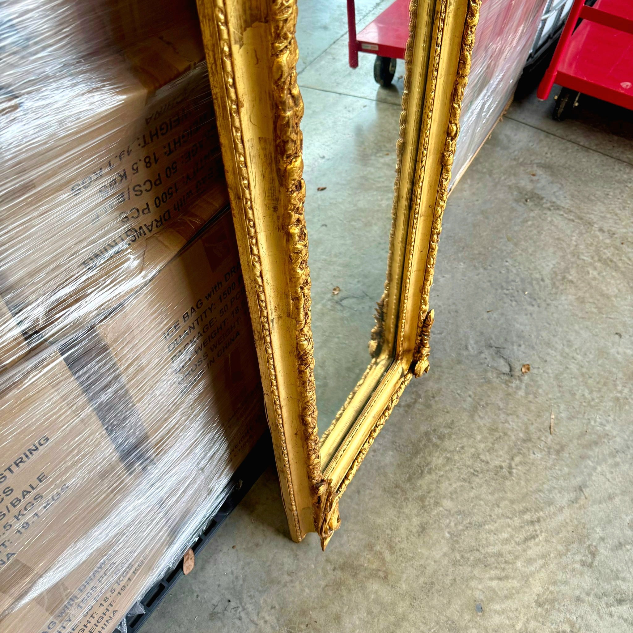 French Gold Leaf Full-Length Mirror – Timeless Statement Piece