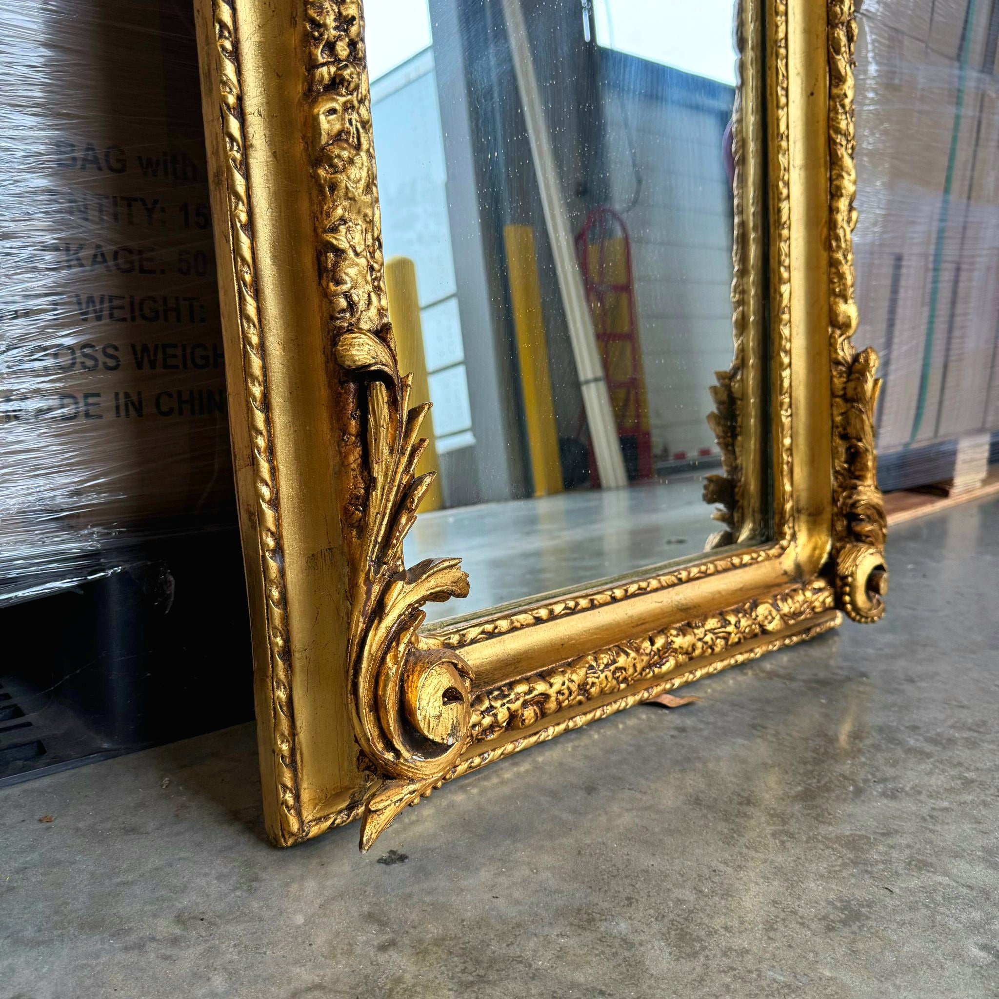 French Gold Leaf Full-Length Mirror – Timeless Statement Piece