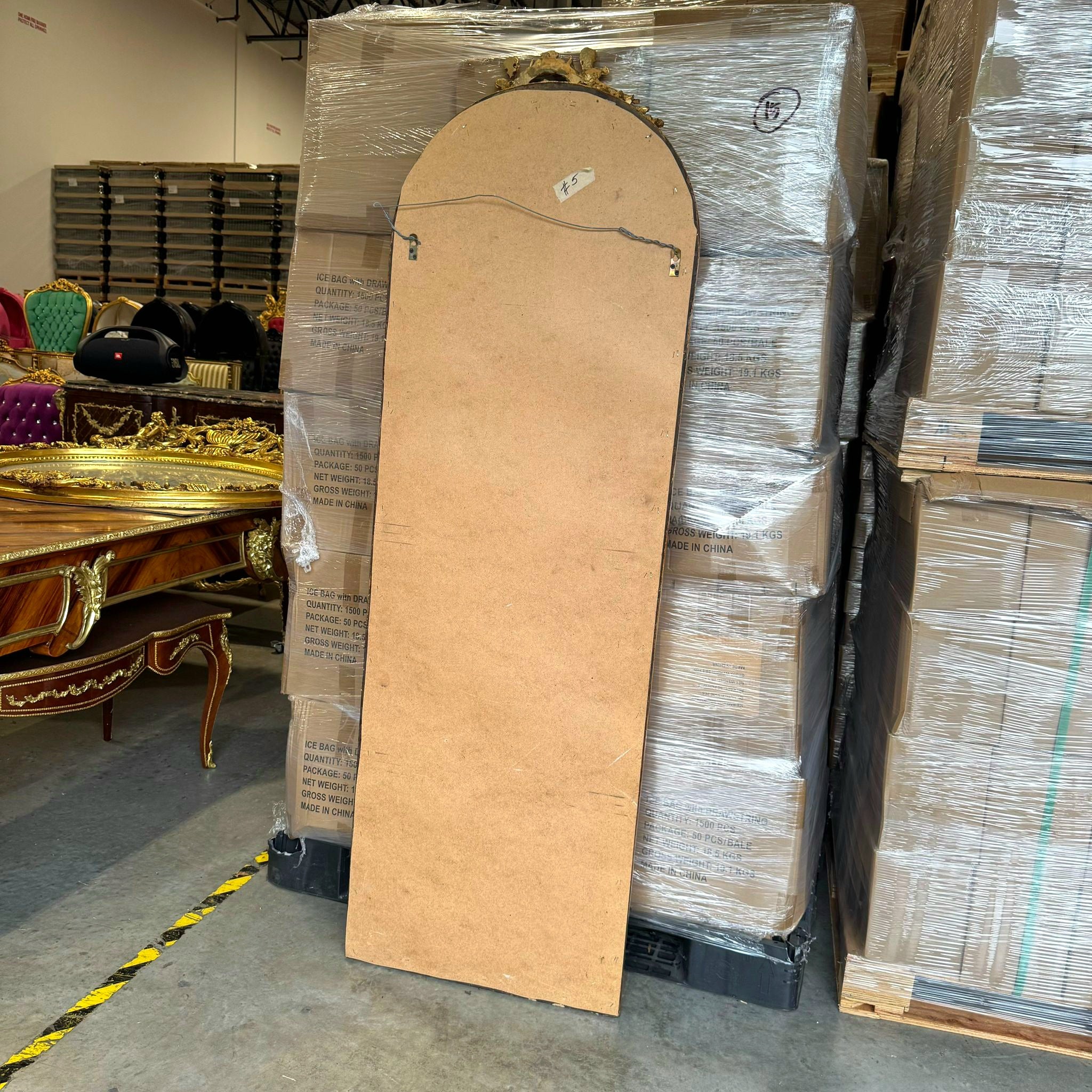 French Gold Leaf Full-Length Mirror – Timeless Statement Piece
