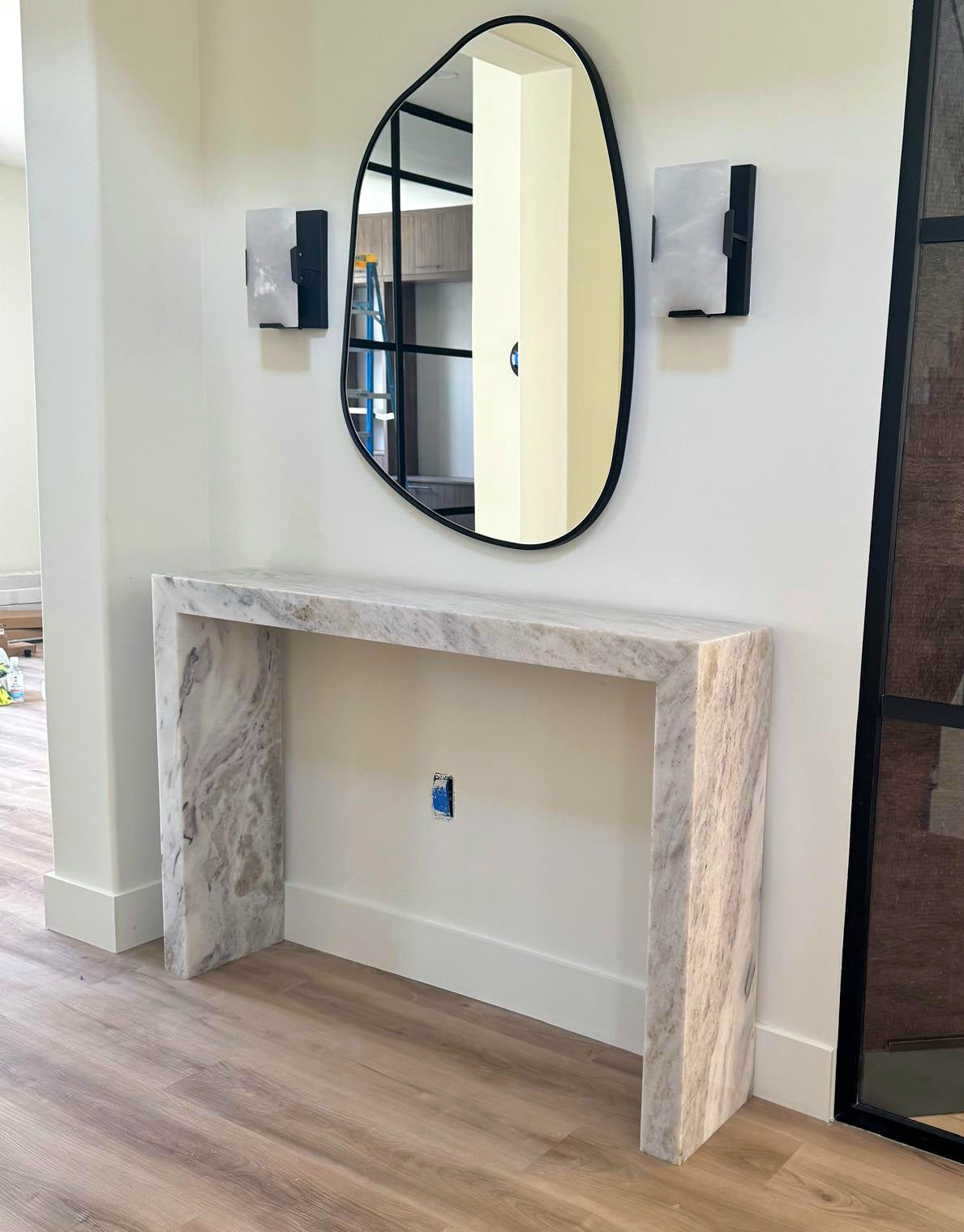 Custom Marble Console Table Handcrafted to Your Specifications – LED Ready