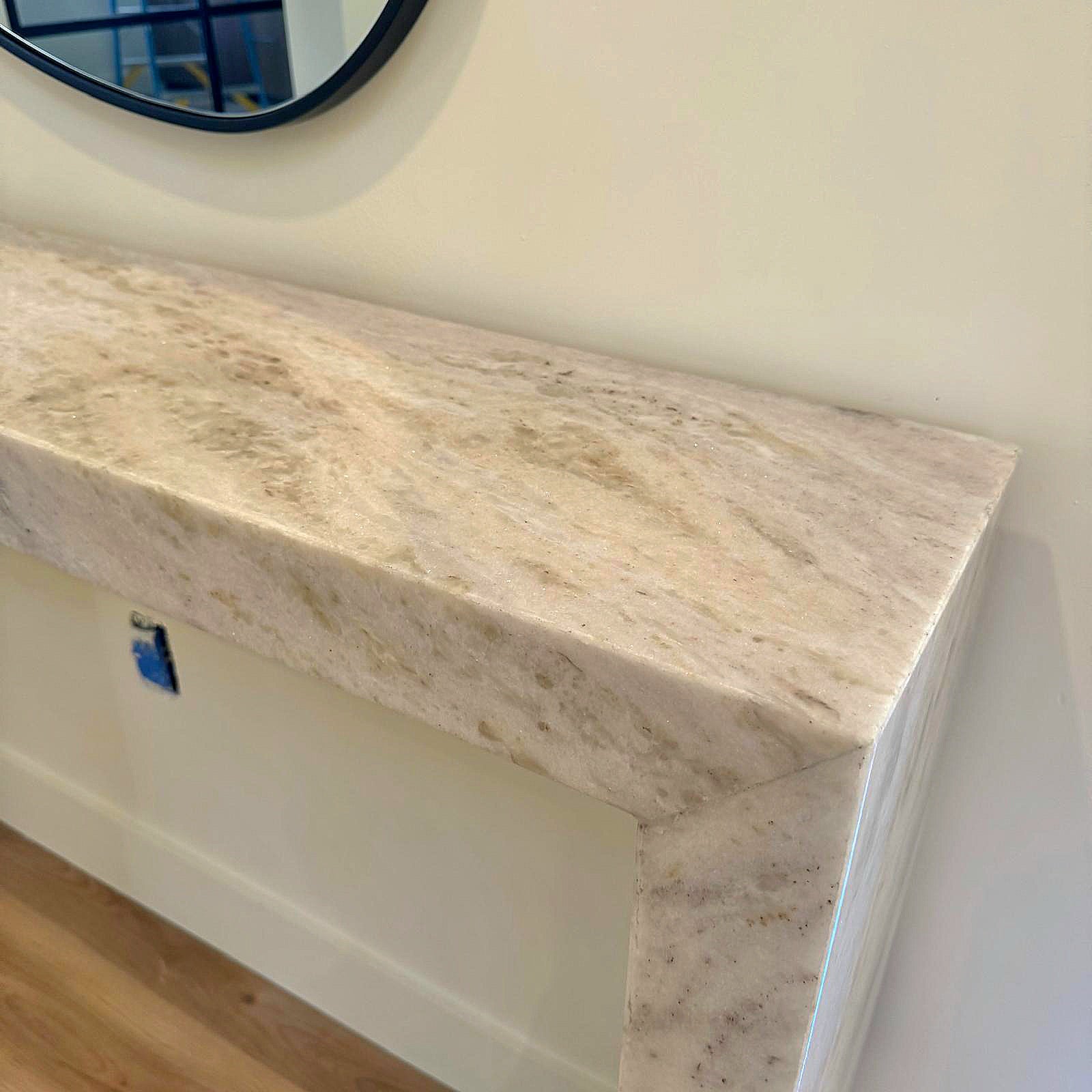 Custom Marble Console Table Handcrafted to Your Specifications – LED Ready