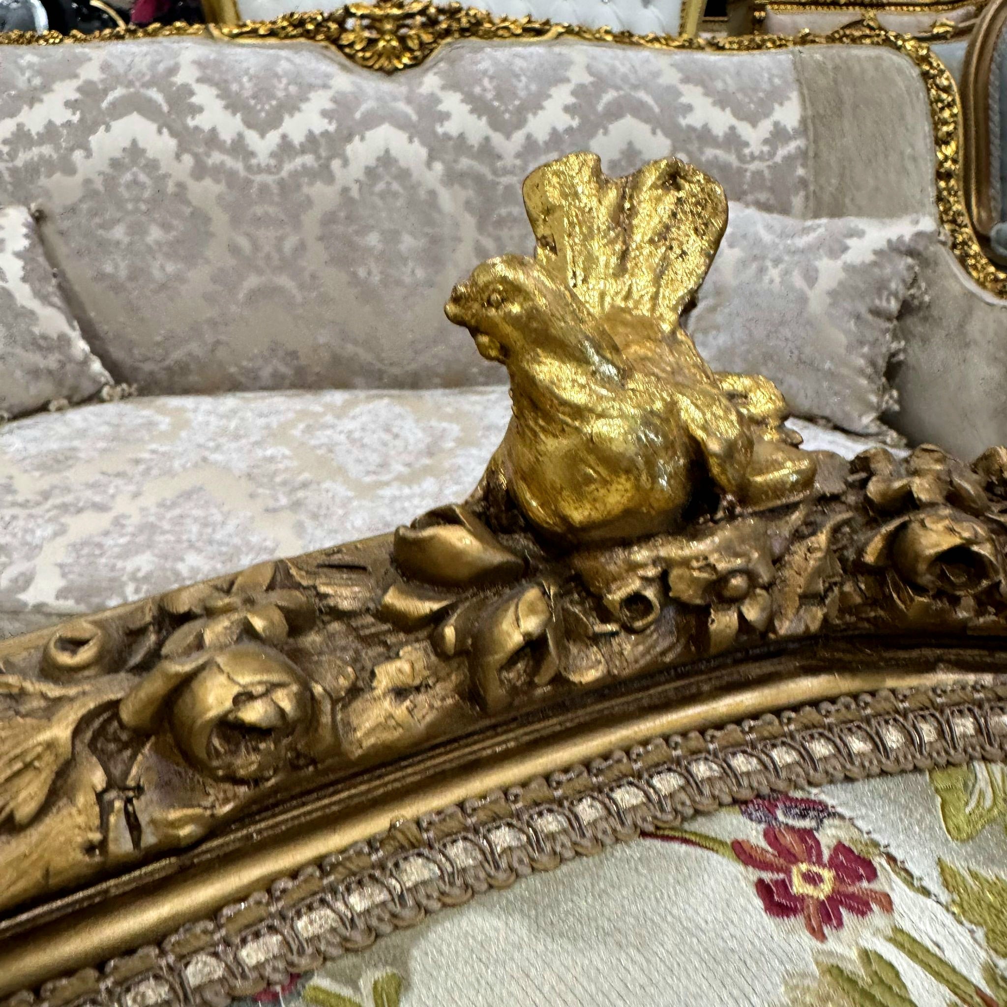 Baroque Style Beige Tan  Sofa Interior Design Gold Details French