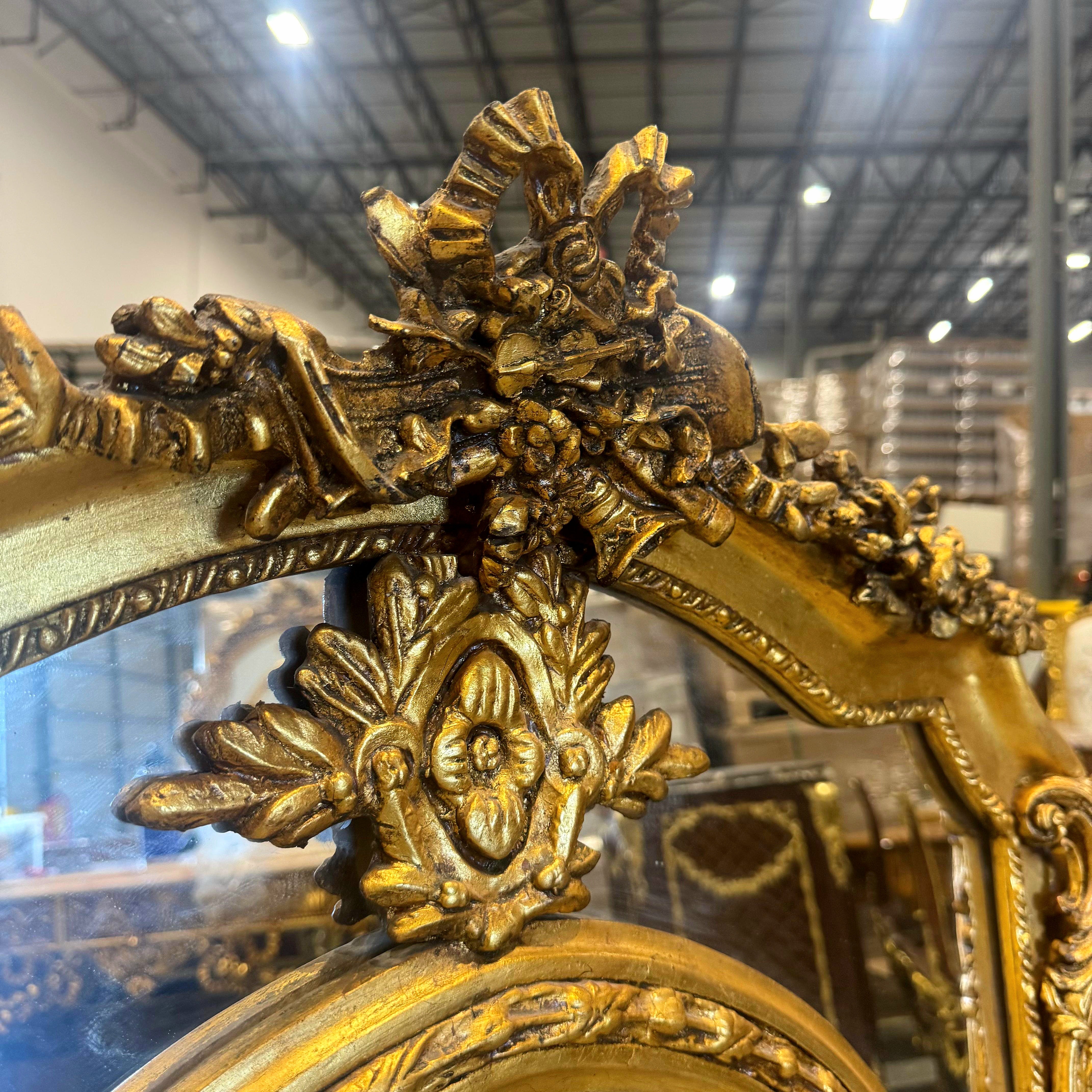 Rococo Style Gold Wall Mirror Baroque Mirror French Gold Leaf