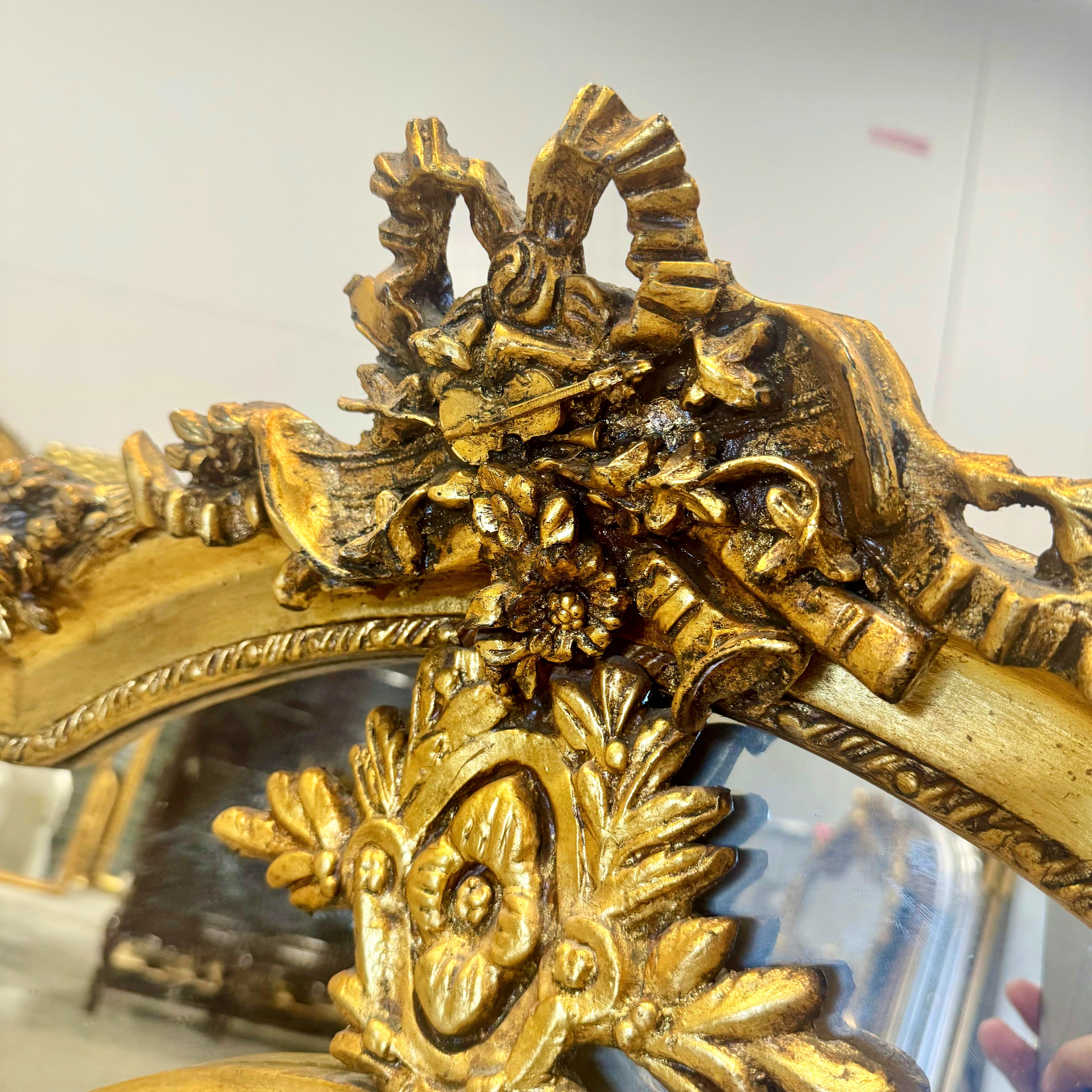 Rococo Style Gold Wall Mirror Baroque Mirror French Gold Leaf