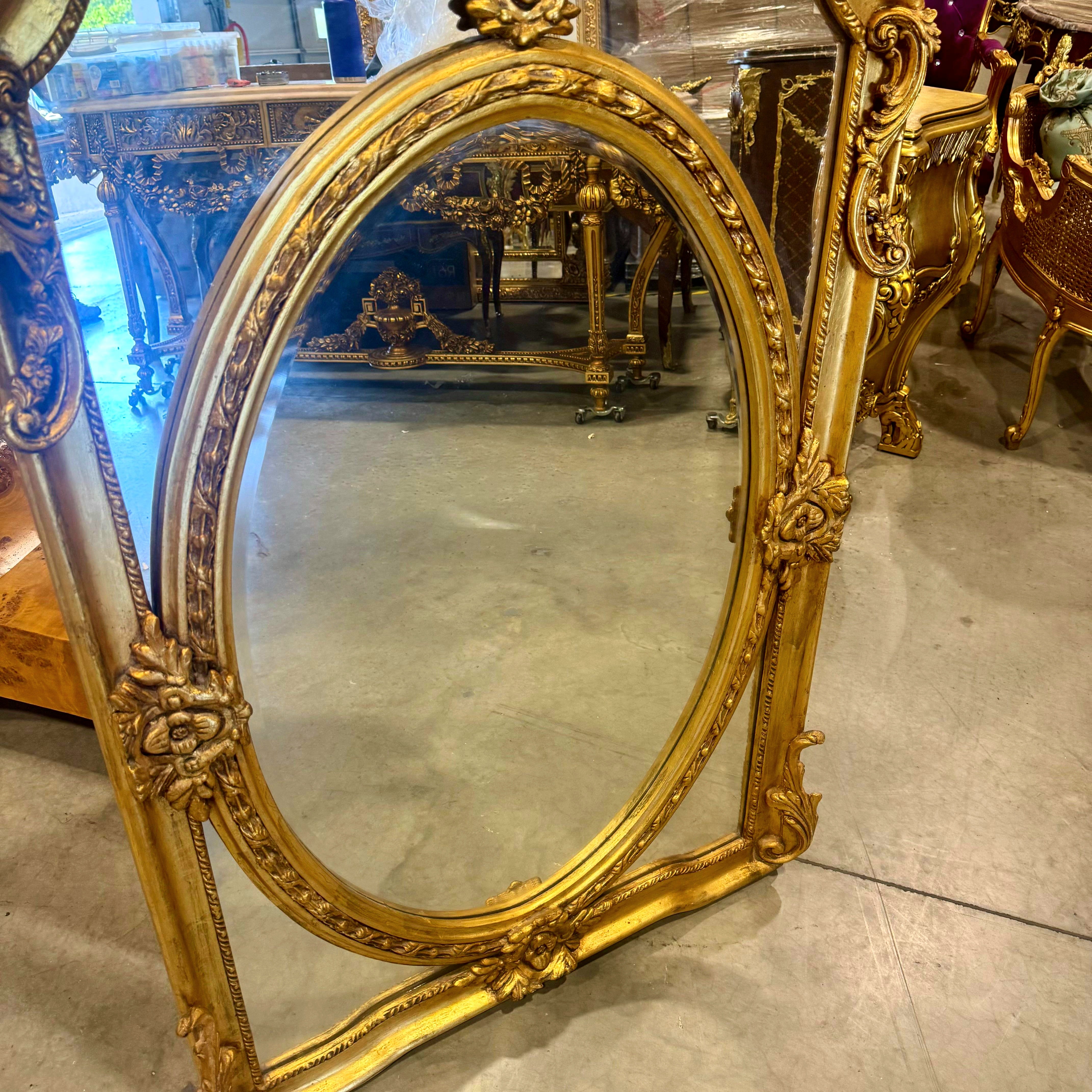 Rococo Style Gold Wall Mirror Baroque Mirror French Gold Leaf
