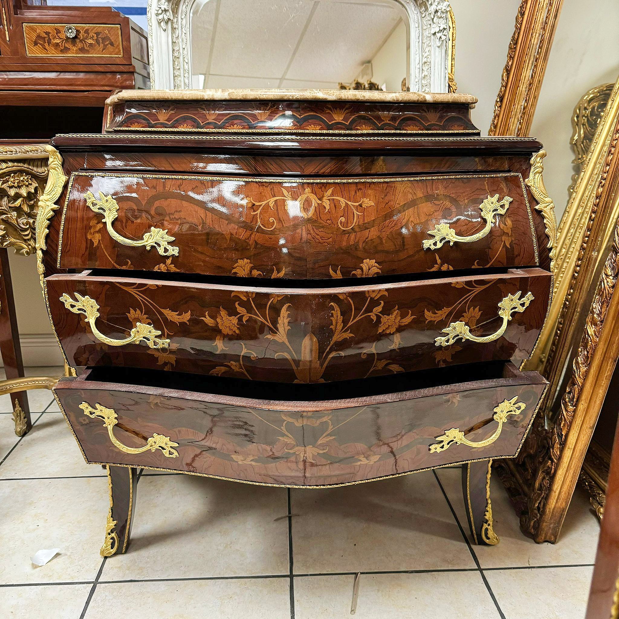 Commode Marble topped French Louis XVI Style Furniture Interior design