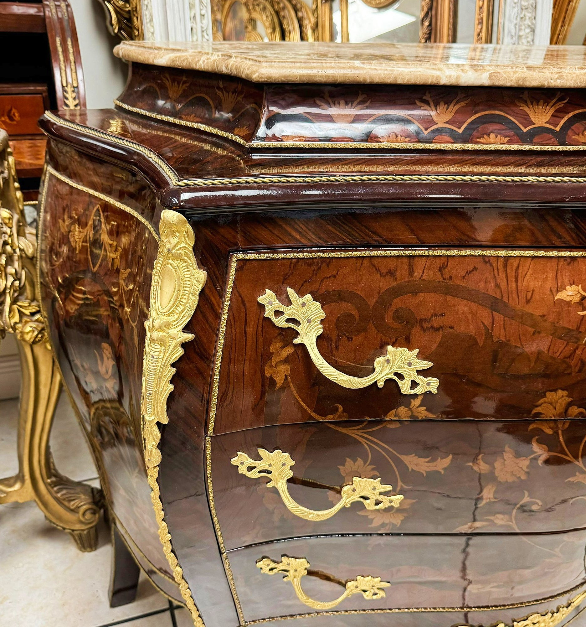 Commode Marble topped French Louis XVI Style Furniture Interior design