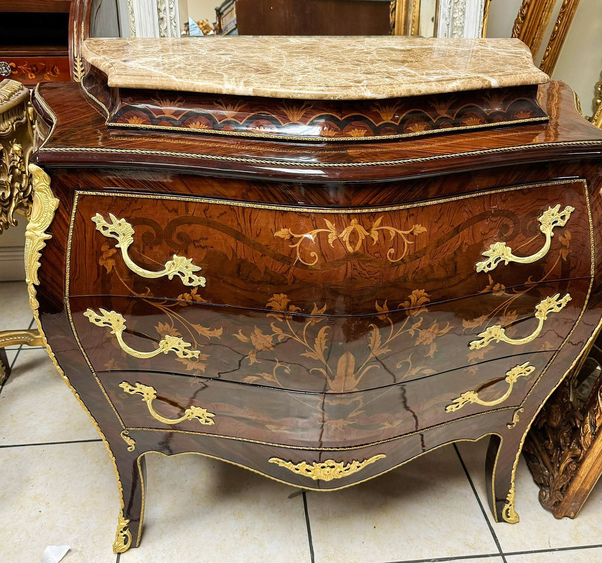 Commode Marble topped French Louis XVI Style Furniture Interior design