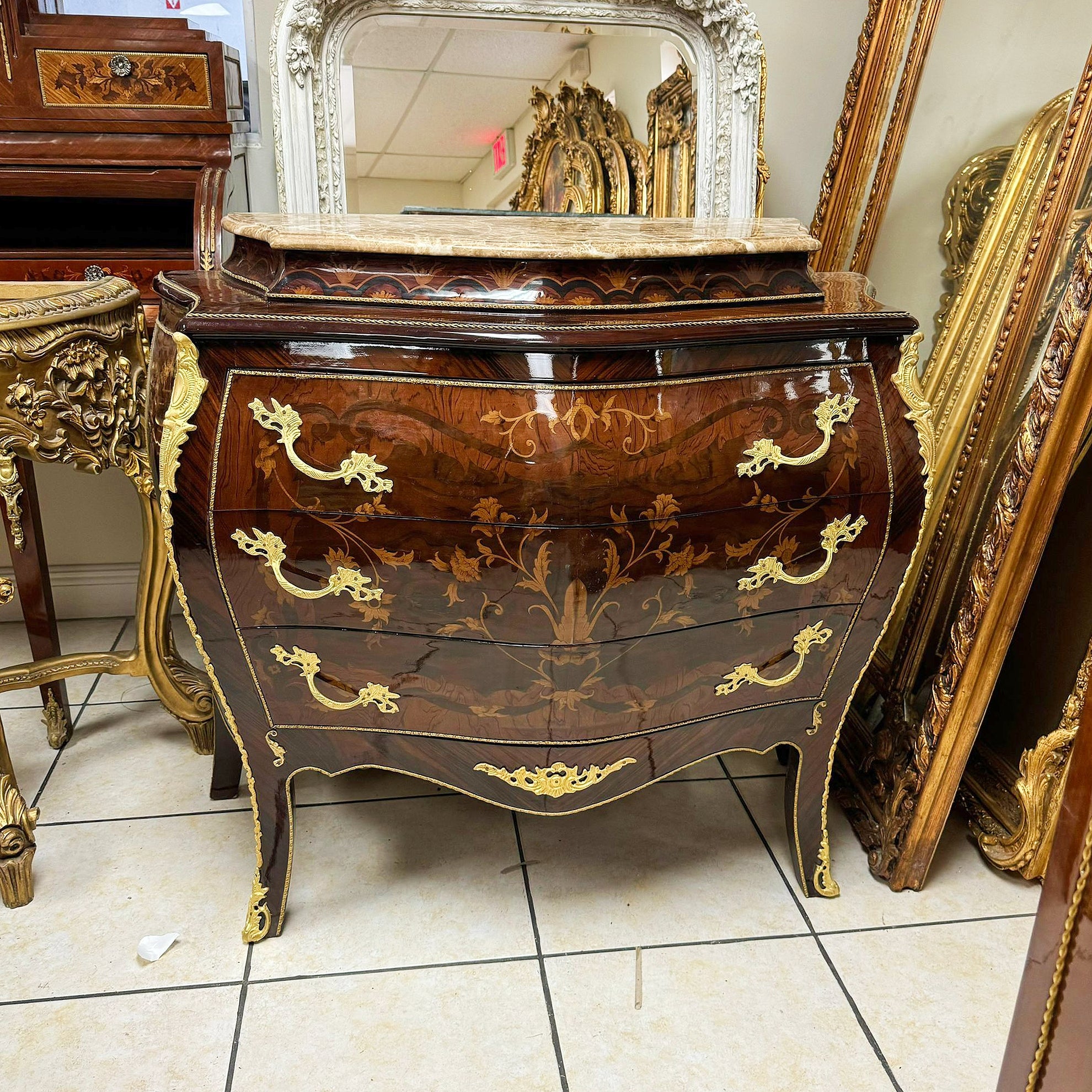 Commode Marble topped French Louis XVI Style Furniture Interior design