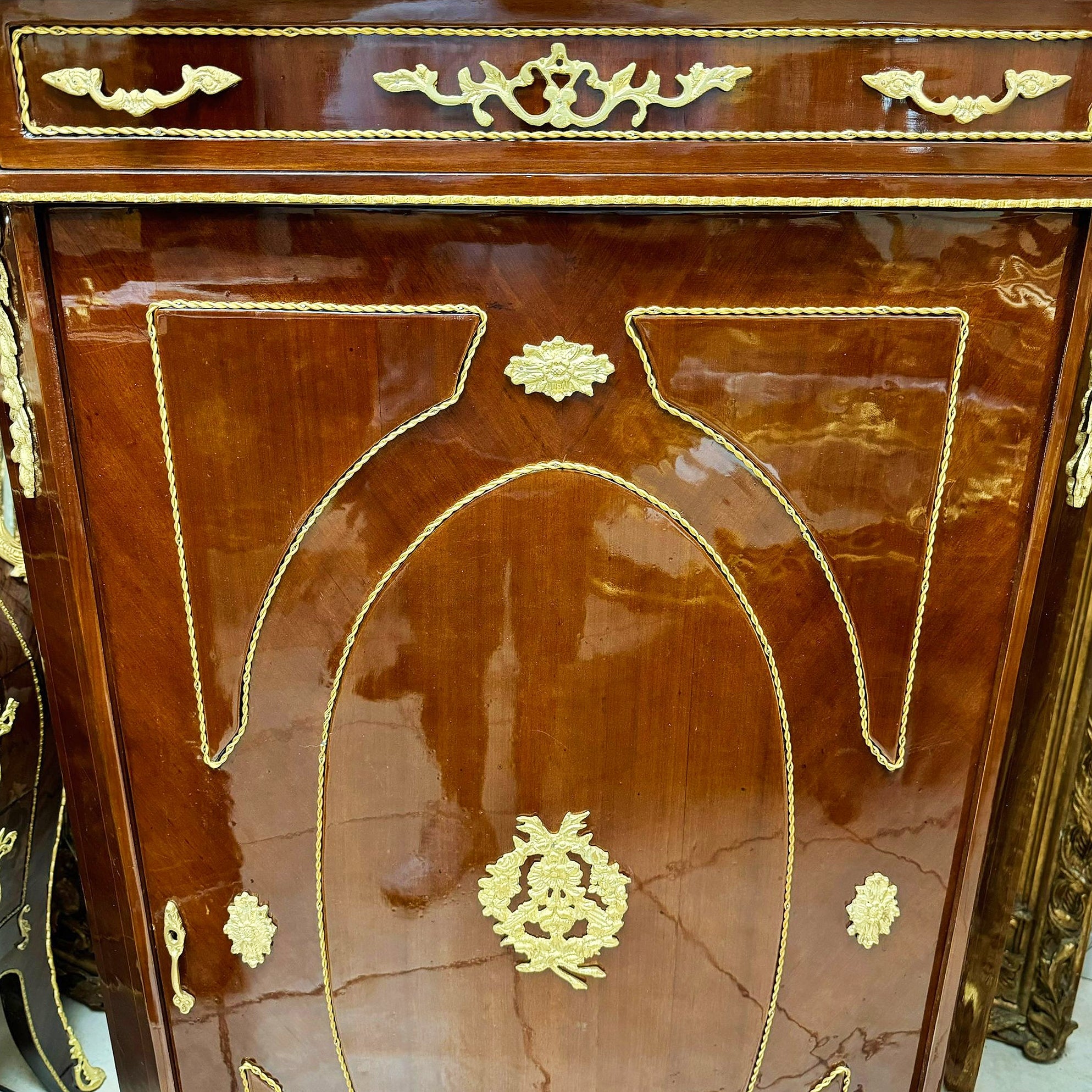 Cabinet Commode Marble topped French Louis XVI Style Furniture Interior design